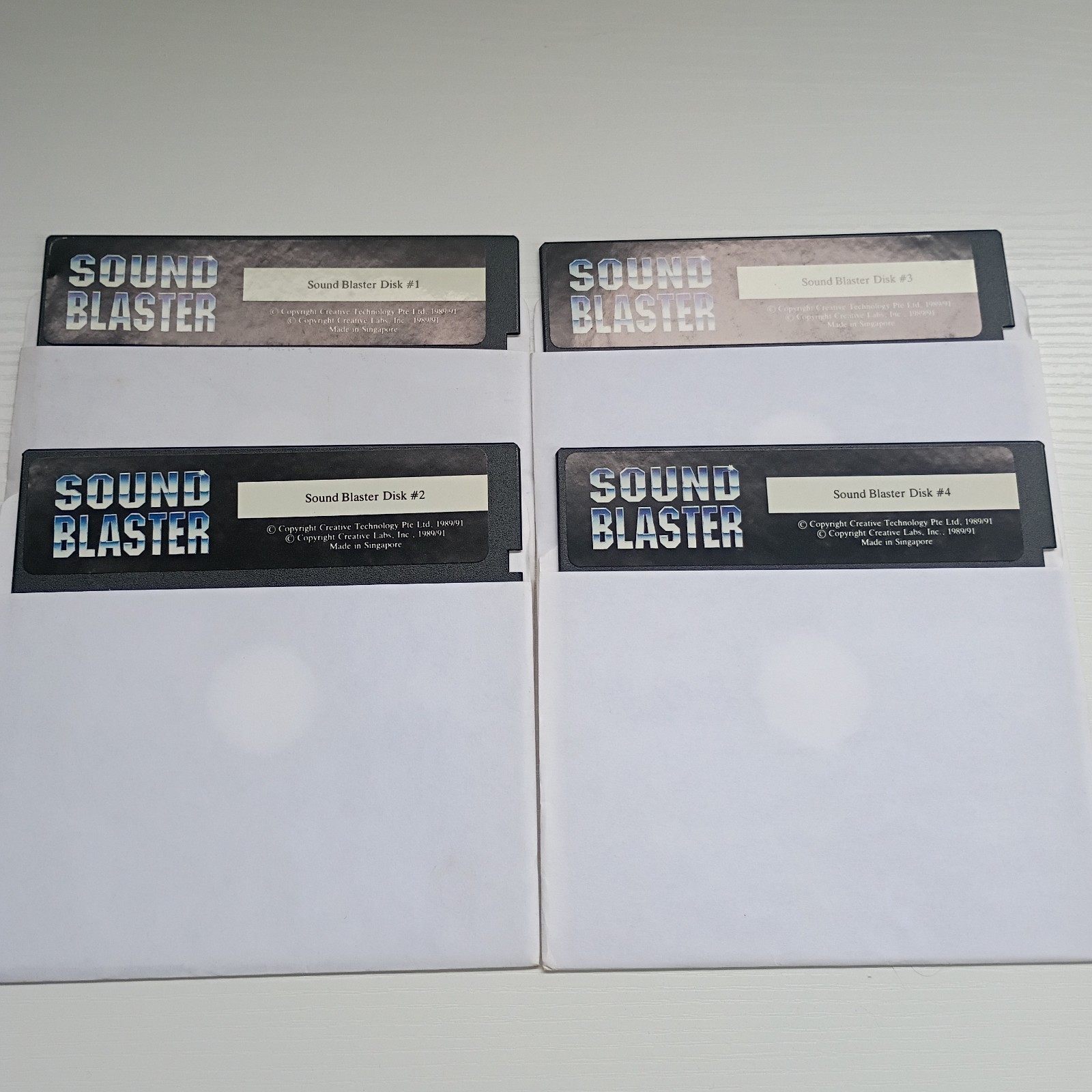 Sound Blaster Software 5.25” Floppy Disk 1989/91 Set Of 4 Disk Vintage