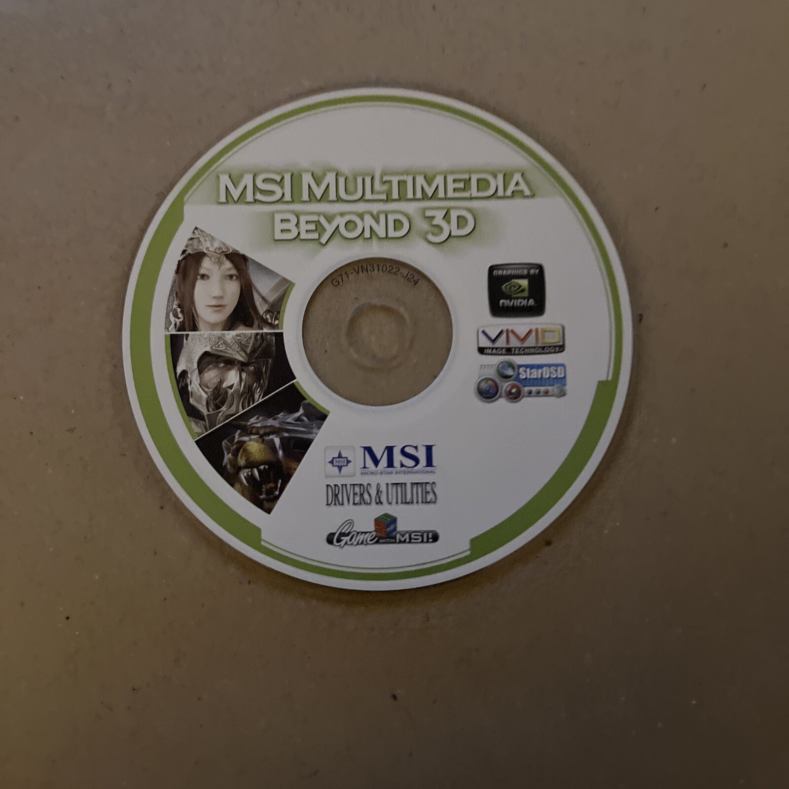 MSI Multimedia Beyond 3D Drivers and Utilities CD ROM DISC