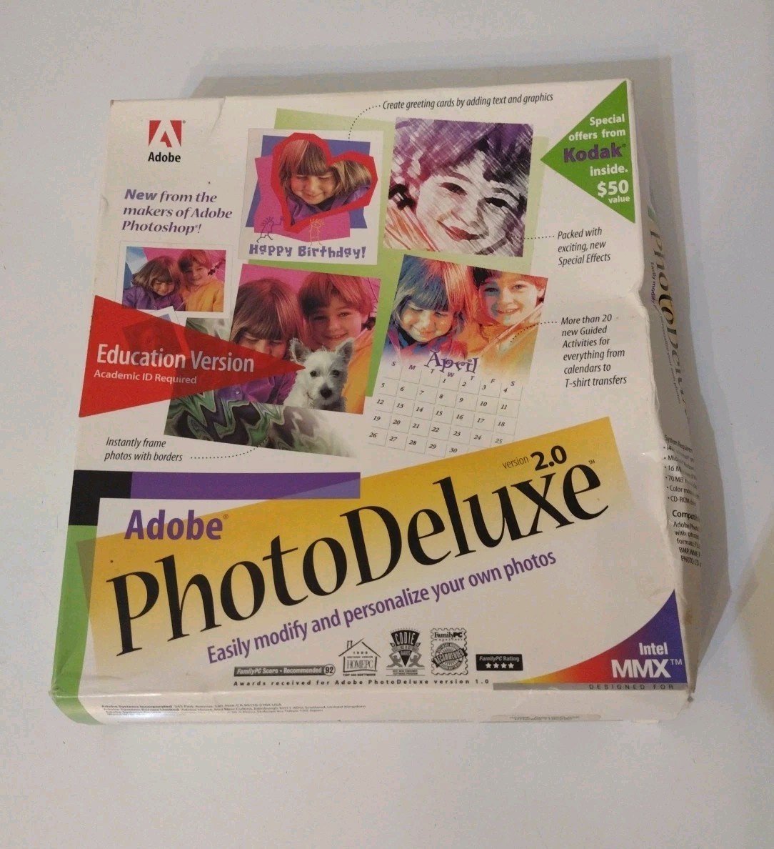 Adobe Photo Deluxe 2.0 For Windows CD-ROM . Vintage.
