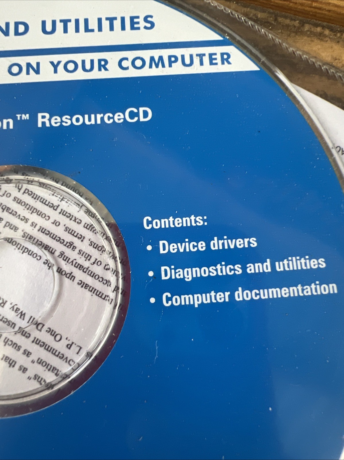 Dell Tools CD – Drivers and Utilities Dell Dimension ResourceCD Nov 2000- 2002