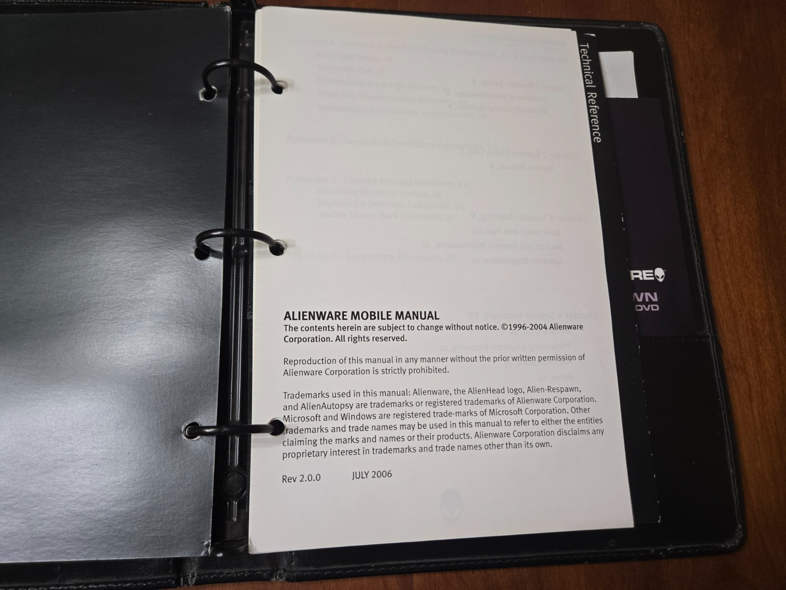 Vintage Alienware m9700a Computer Manual & Software Bundle in Binder – Read