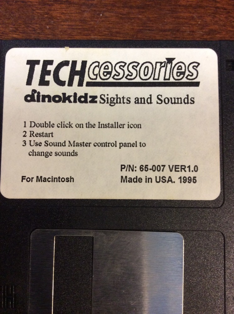 Techcessories Dinokidz Sights & Sounds For Mac 3.5″ Floppy Disc Dinosaur