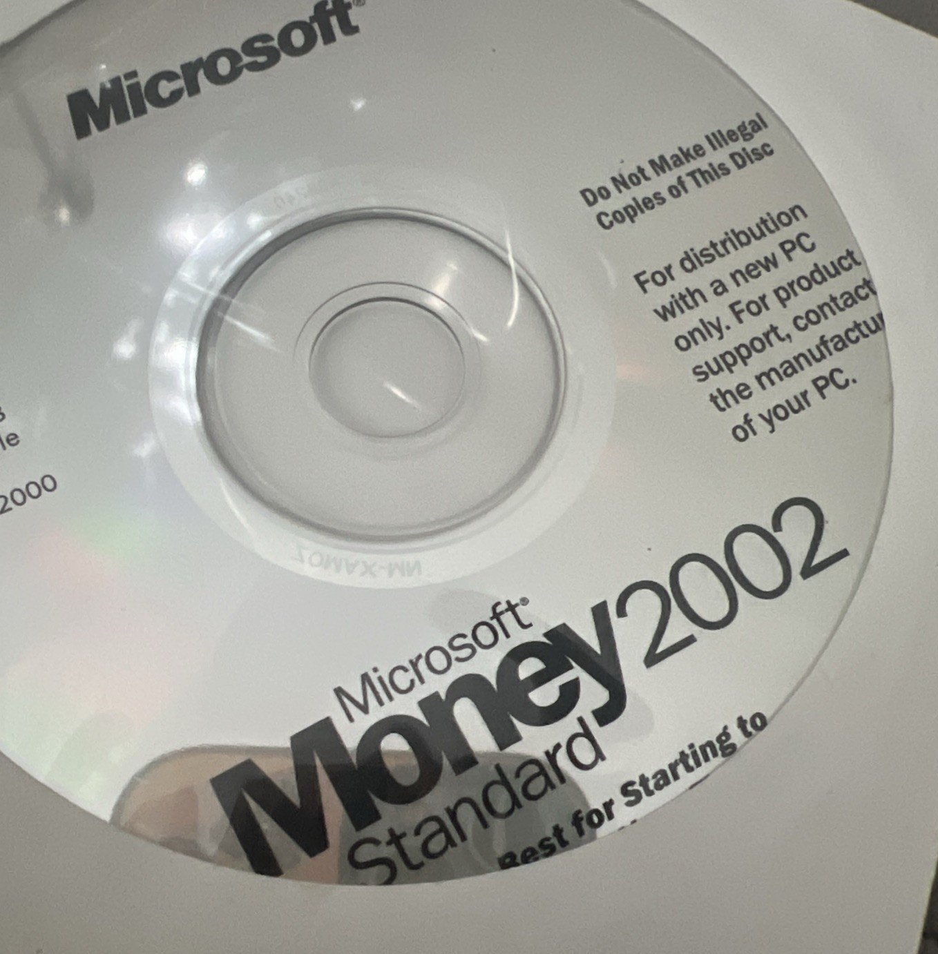 Microsoft Money 2002 Standard PC CD Financial Software Windows 95 98 ME 2000 NEW