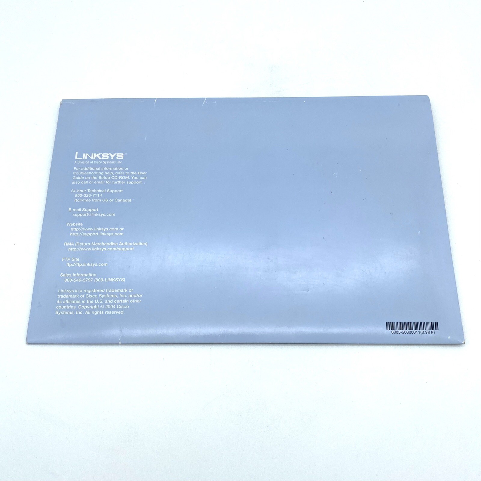 Linksys Wireless-G Broadband Router WRT54G Setup Wizard CD-ROM Software 2004