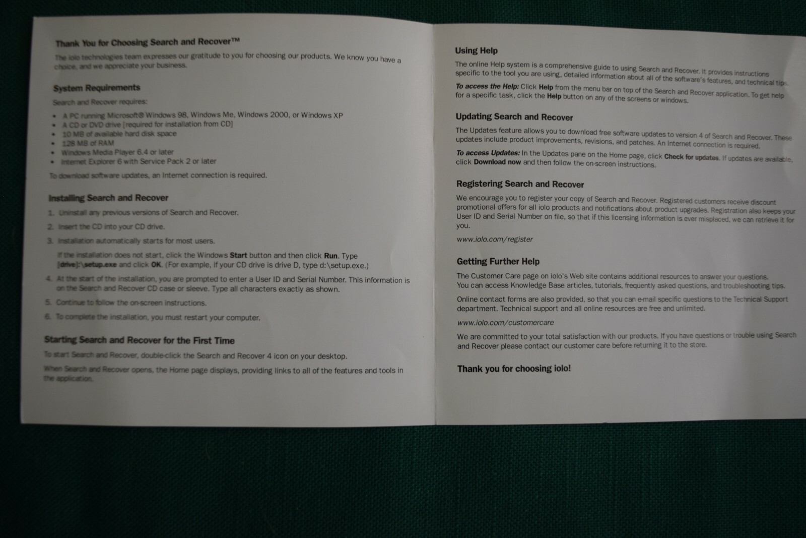 iolo Search and Recover 4