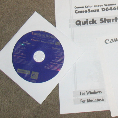 Canon CanoScan D6460 Scanner Setup Installation CD-ROM, Guide, Registration Card