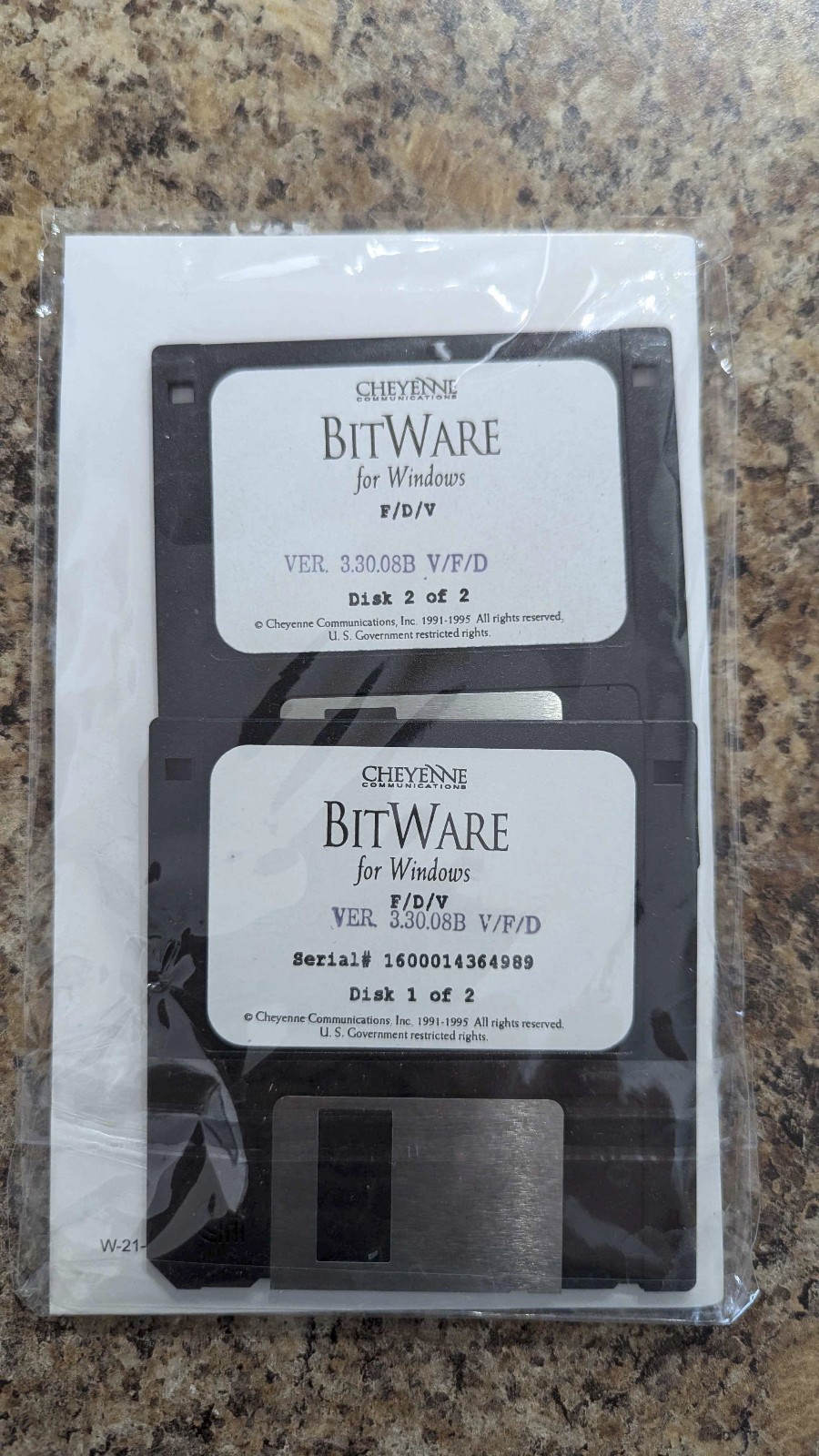 Cheyenne Communications Bitware VFD for Windows Software Discs & User Guide