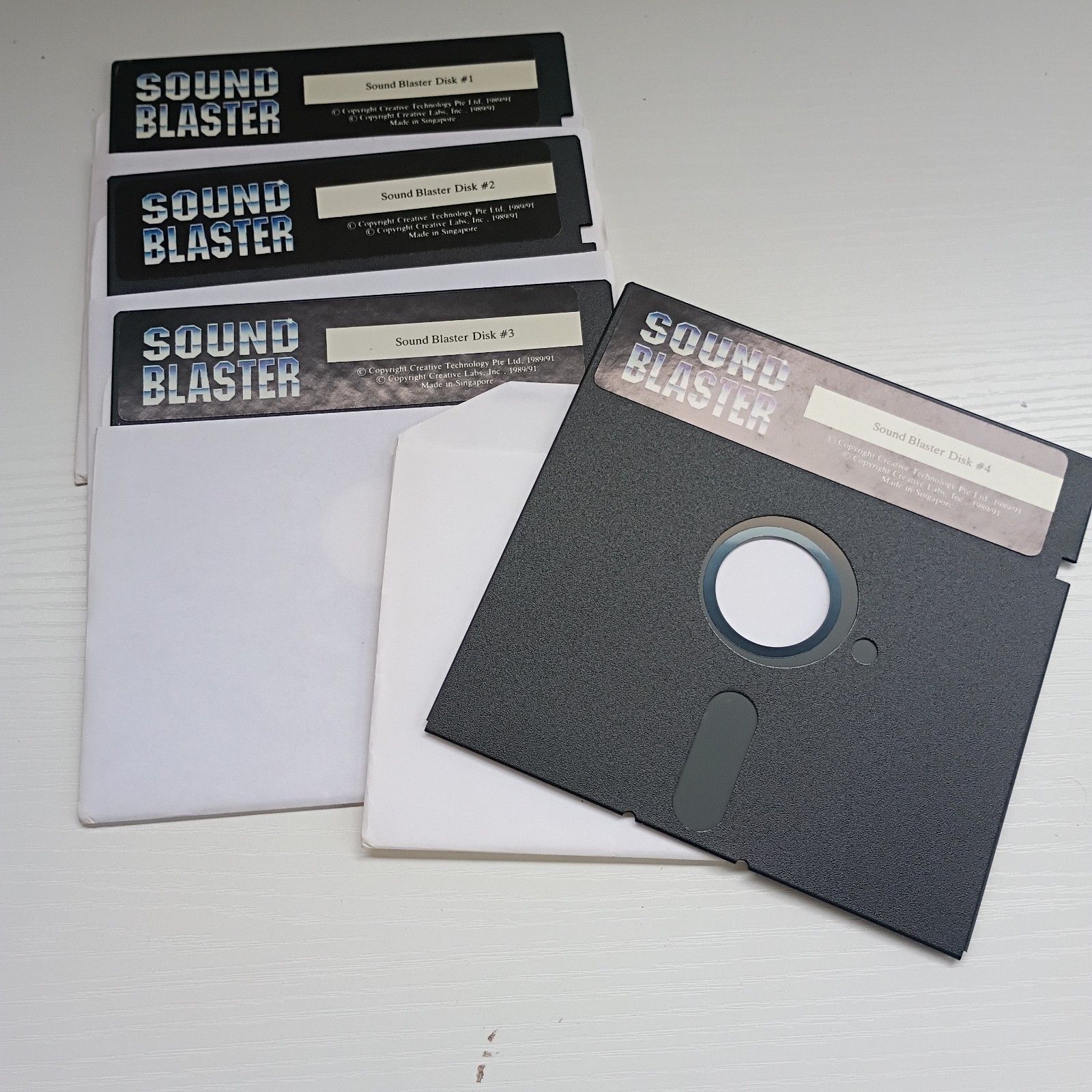 Sound Blaster Software 5.25” Floppy Disk 1989/91 Set Of 4 Disk Vintage