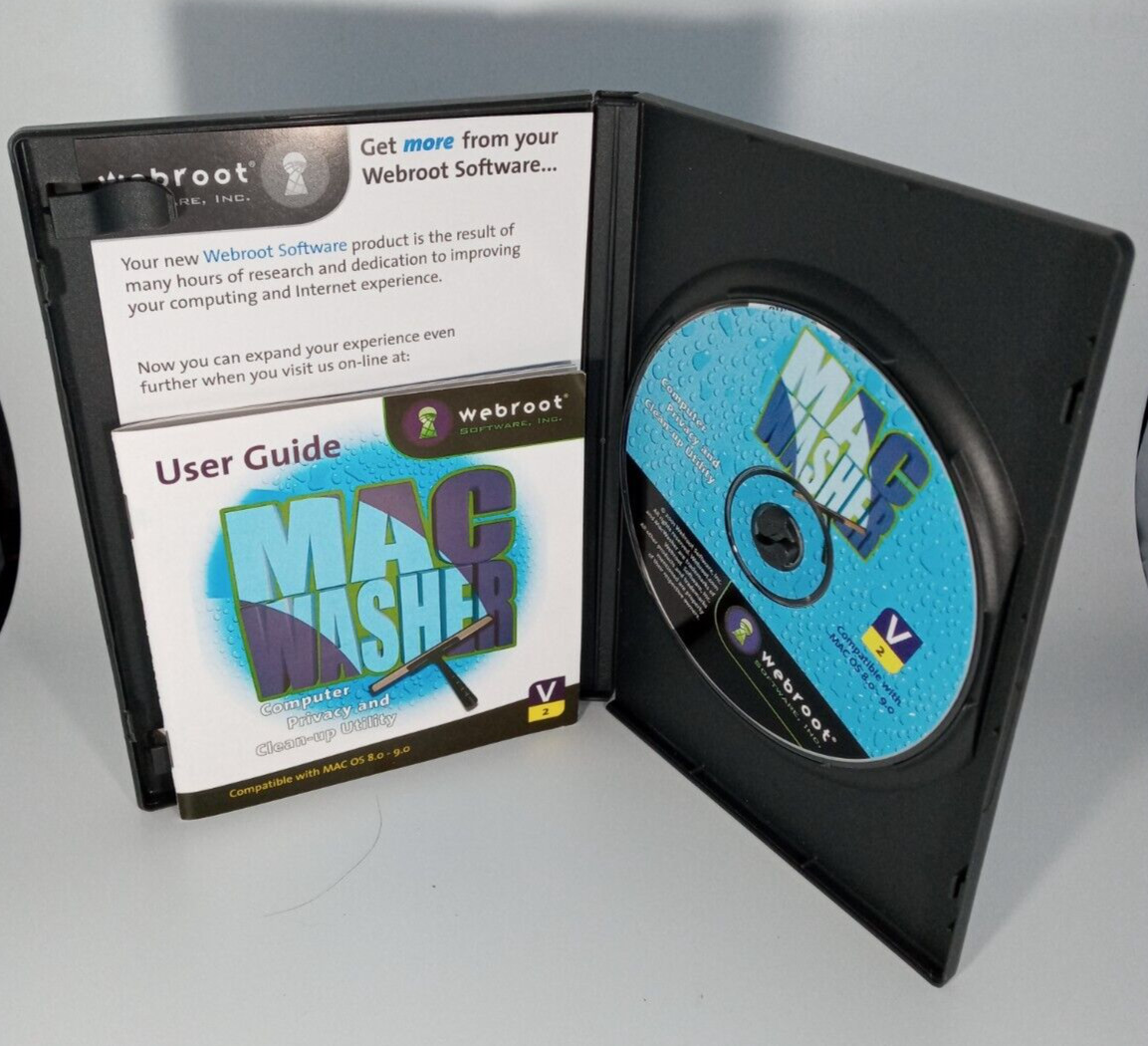 Webroot Software Mac Washer Computer Privacy and Clean-Up Utility Excellent