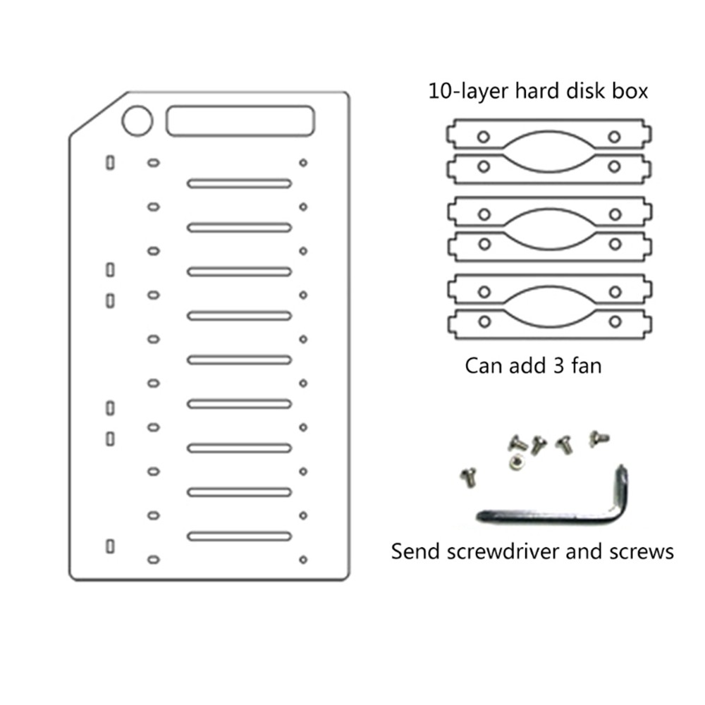 Hard Disk Bracket for 3.5in HDD Storage Bracket Organizer Case Rack Hard Drive
