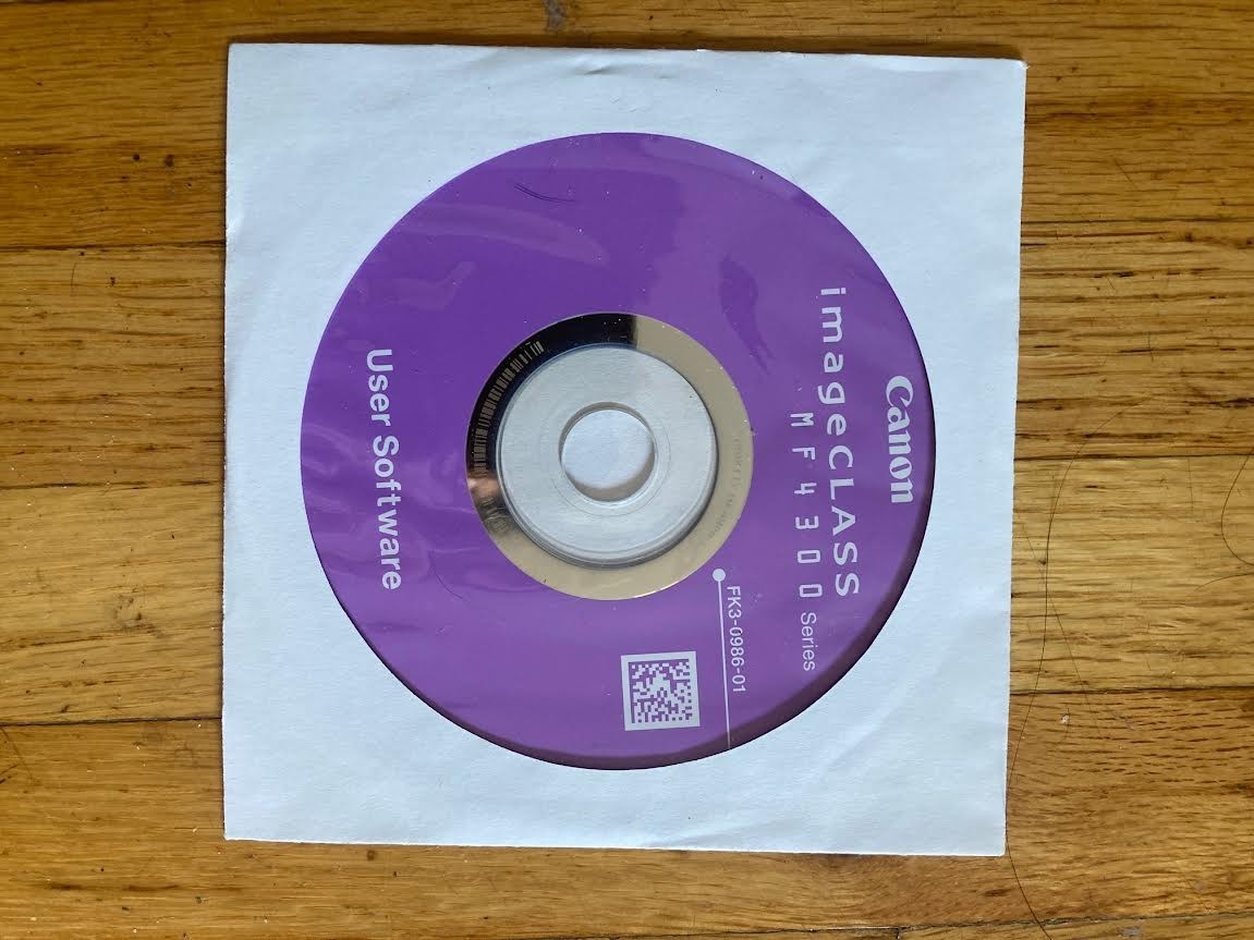 Canon ImageClass MF4300 Setup Installation CD ROM Software CD Driver Disk