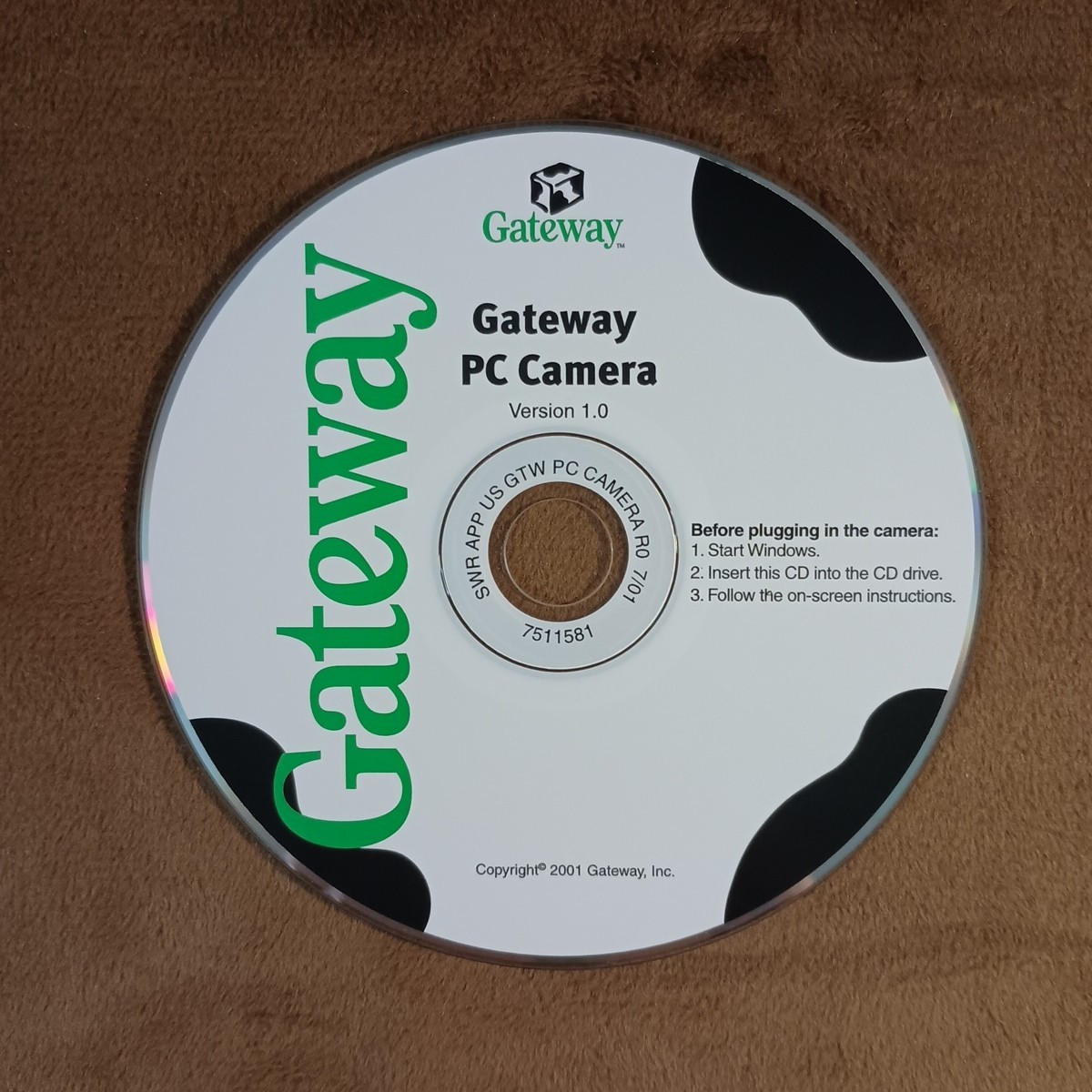 Vintage Gateway CD/DVD Software Storage Binder w/ 5 Software Discs