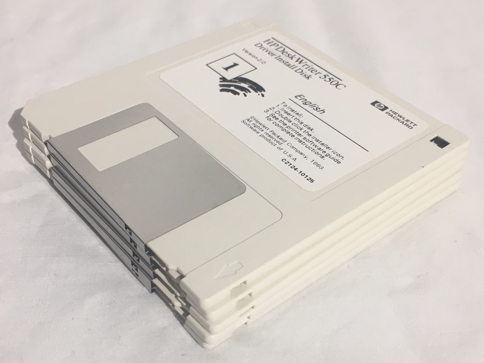 Vintage HP Hewlett-Packard Deskwriter 550C 3.5″ Diskettes Driver Utilities Disks