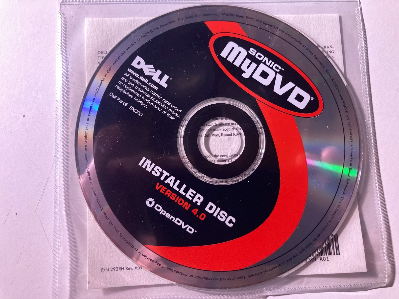 Six (6) – 2002 Dell Installation Discs; Drivers & Utilities; Roxio; CyberLink;