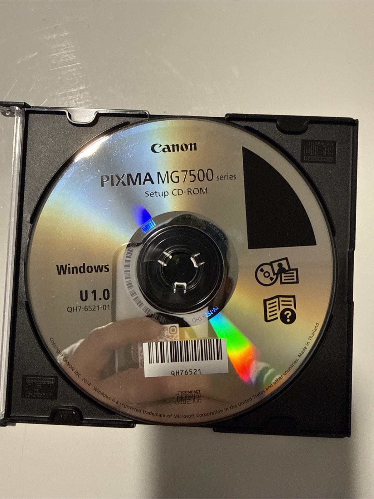Canon Pixma MG7500 Series Setup CD-ROM CD New