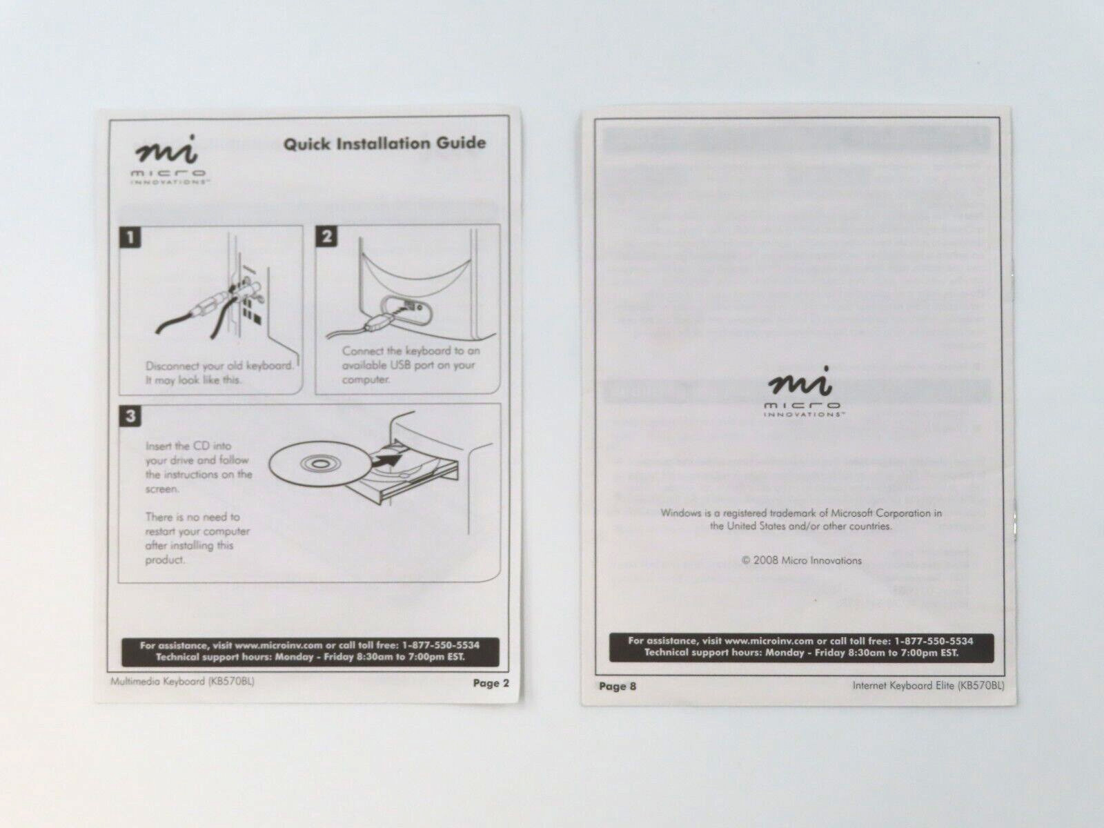 Micro Innovations Multimedia Keyboard CD 2008 for Windows 2000/XP/Vista TESTED