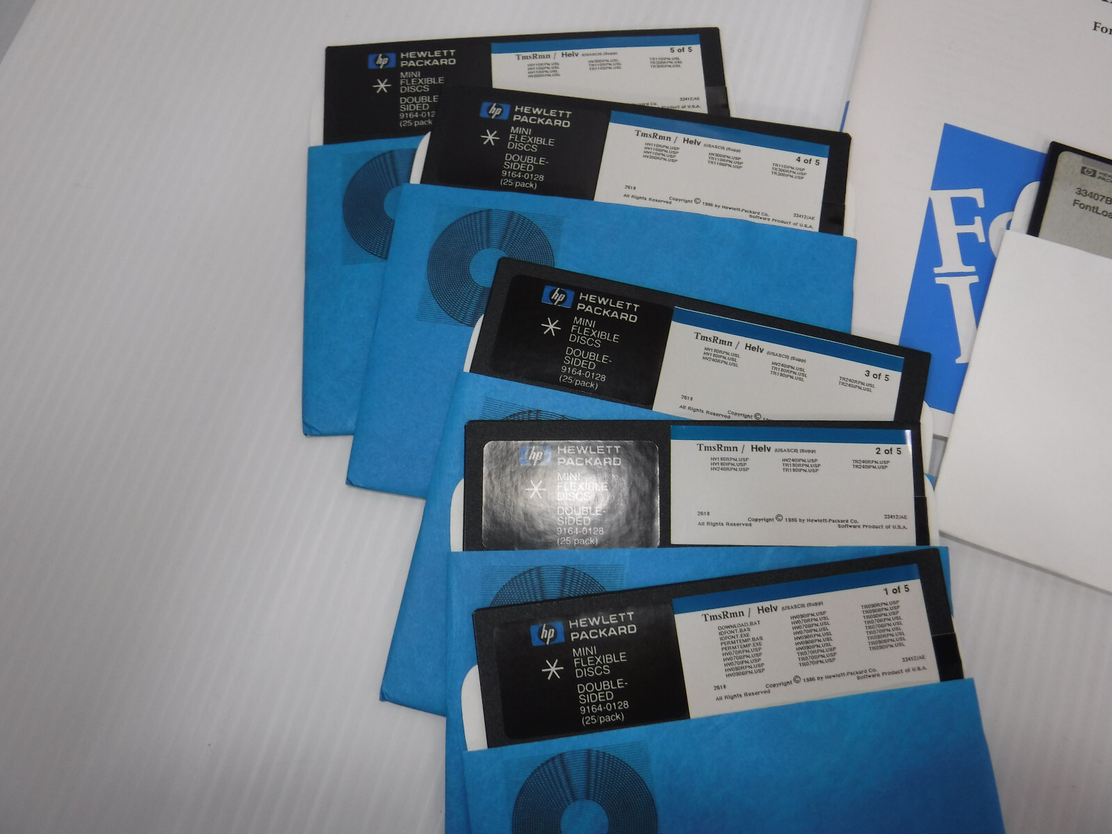 HP 33412AE TmsRmn/Helv Supplemental Set (ASCII) Soft Font