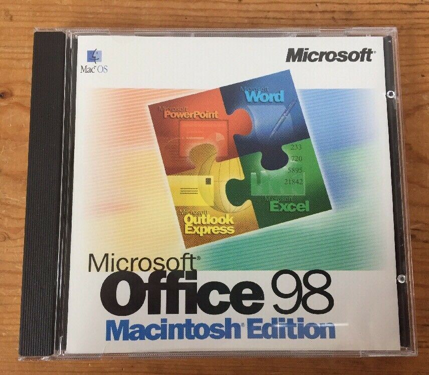Vintage 1998 Office 98 Suite Macintosh Mac OS Edition X03-56083 Installation CD