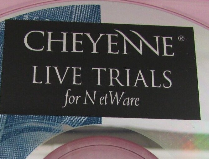 Cheyenne Live Trials for Netware – CDROM – Cheyenne Software w/ Access Code