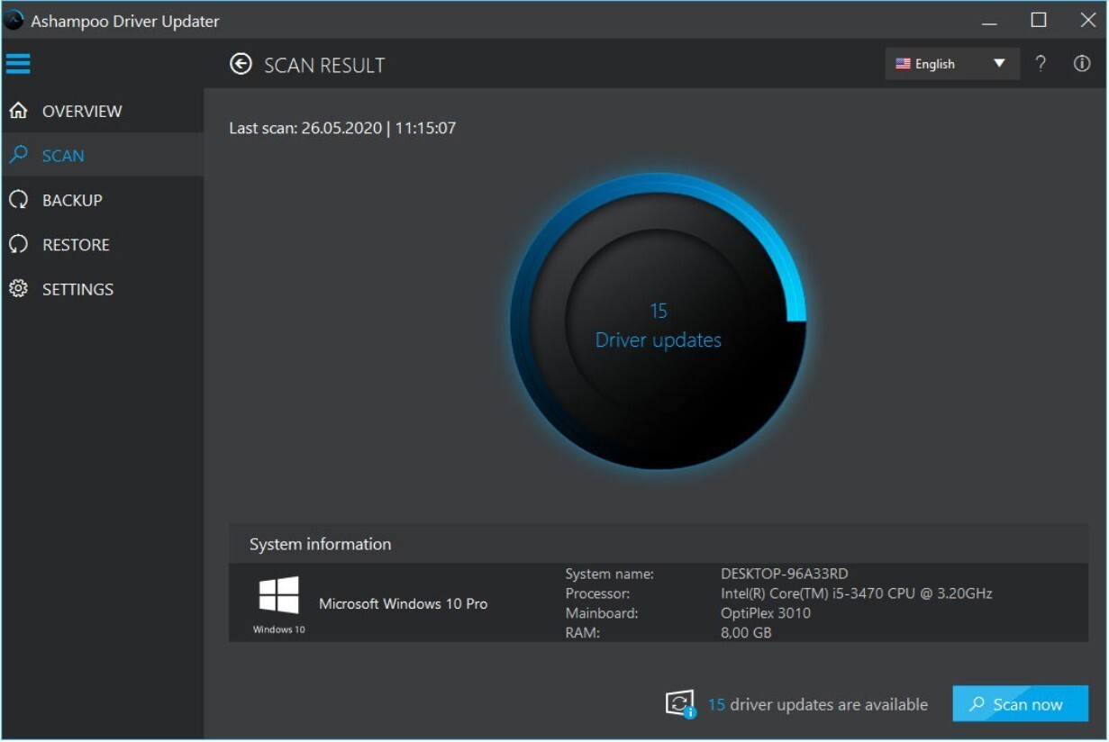 Ashampoo Driver Updater – For up to 3 devices, 1-year license [Disc]