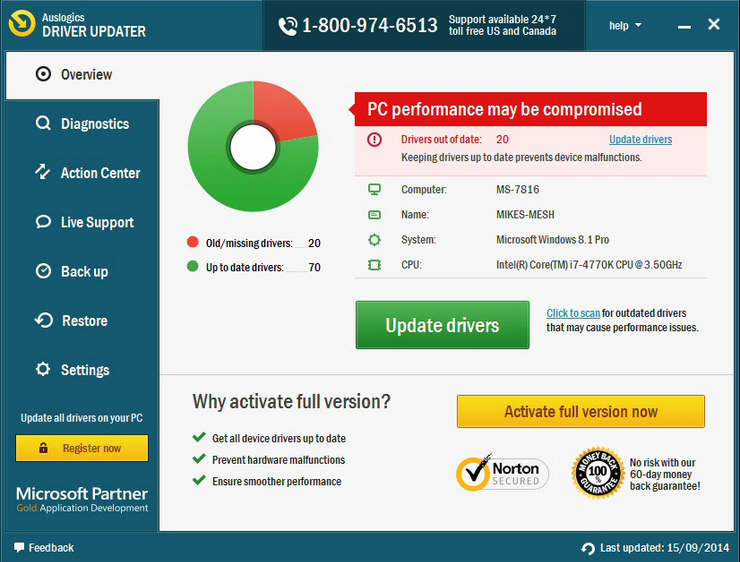 Auslogics Driver Updater Update all drivers on your PC , PC driver fix