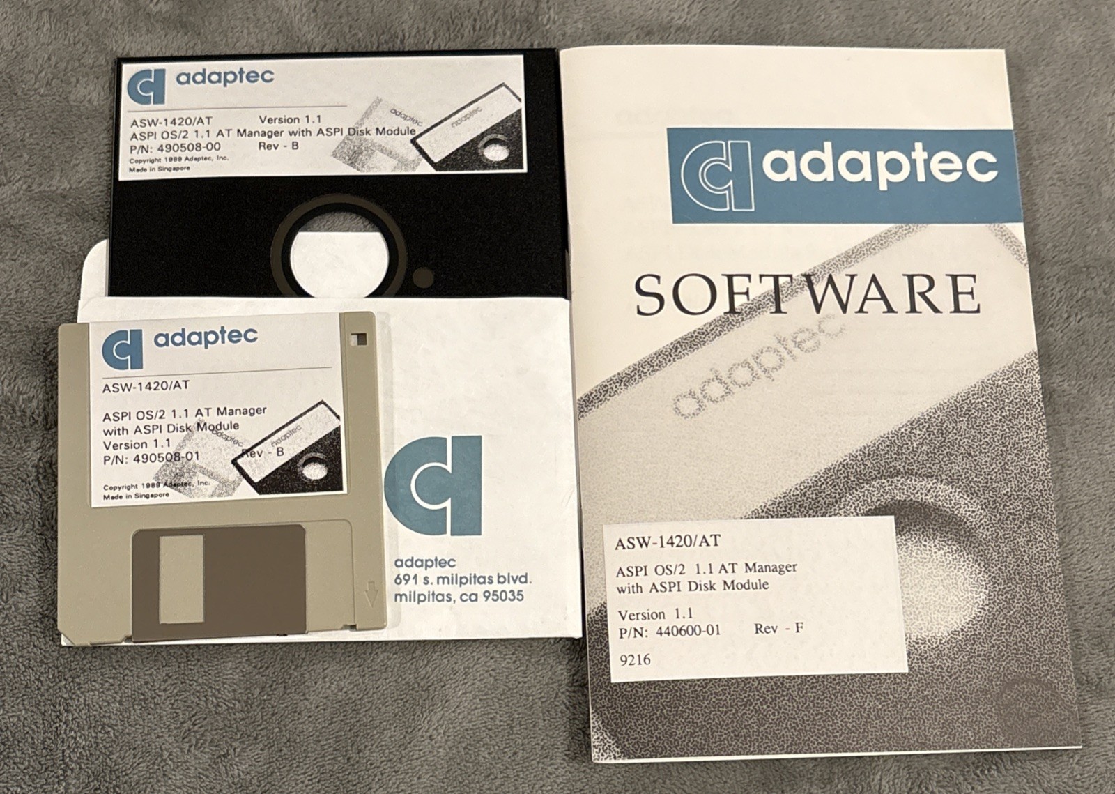 Lot of 5 NEW Adaptec Softwares: ASW-410, ASW-1410, ASW-1220, ASW-1420, ASW-1440