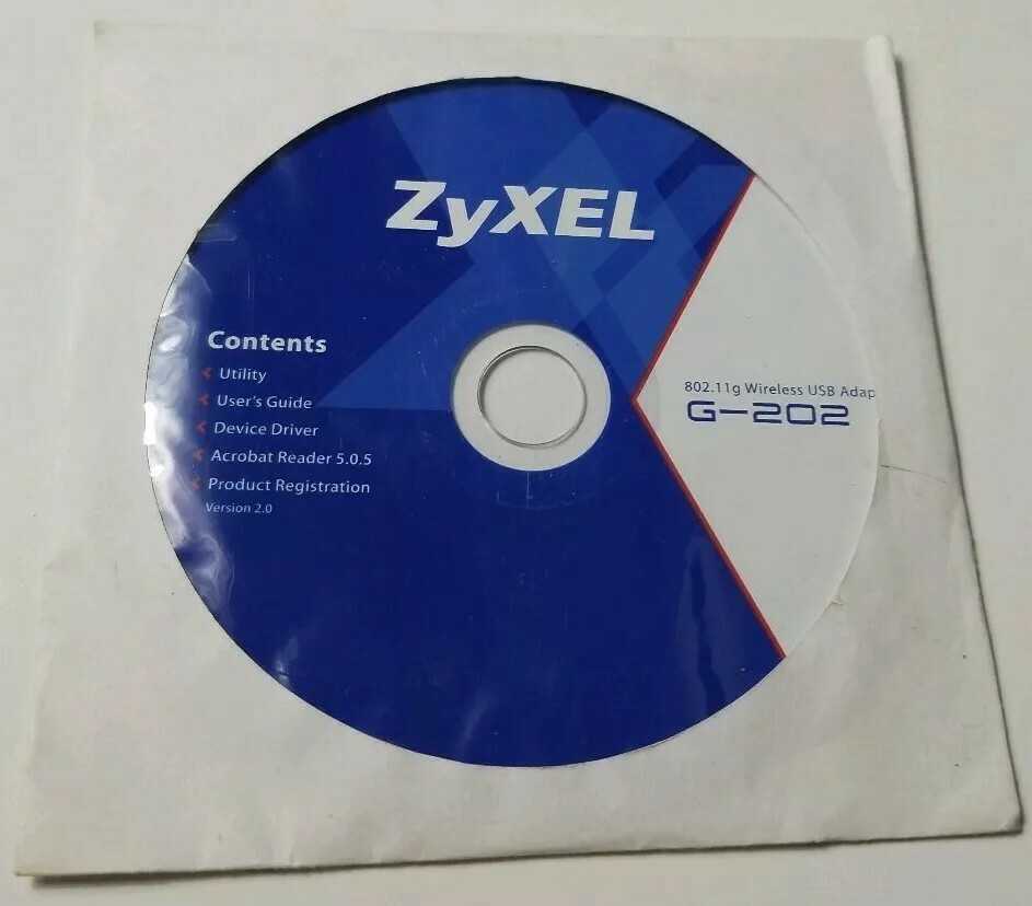 ZyXEL 802.11g Wireless USB Adapter PC CD-ROM 2006