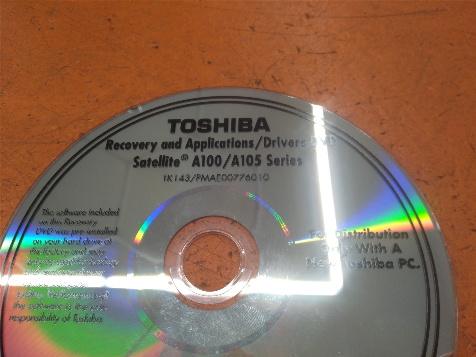 ⭐️⭐️⭐️⭐️⭐️Toshiba Recovery & Applications/Drivers DVD Satellite A100/105 Series