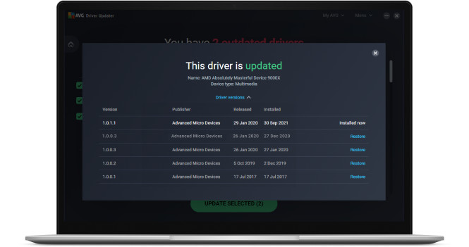 AVG Driver Updater 1 Device 2026 1, 2, 3 Year Subscription, Windows Only Digital