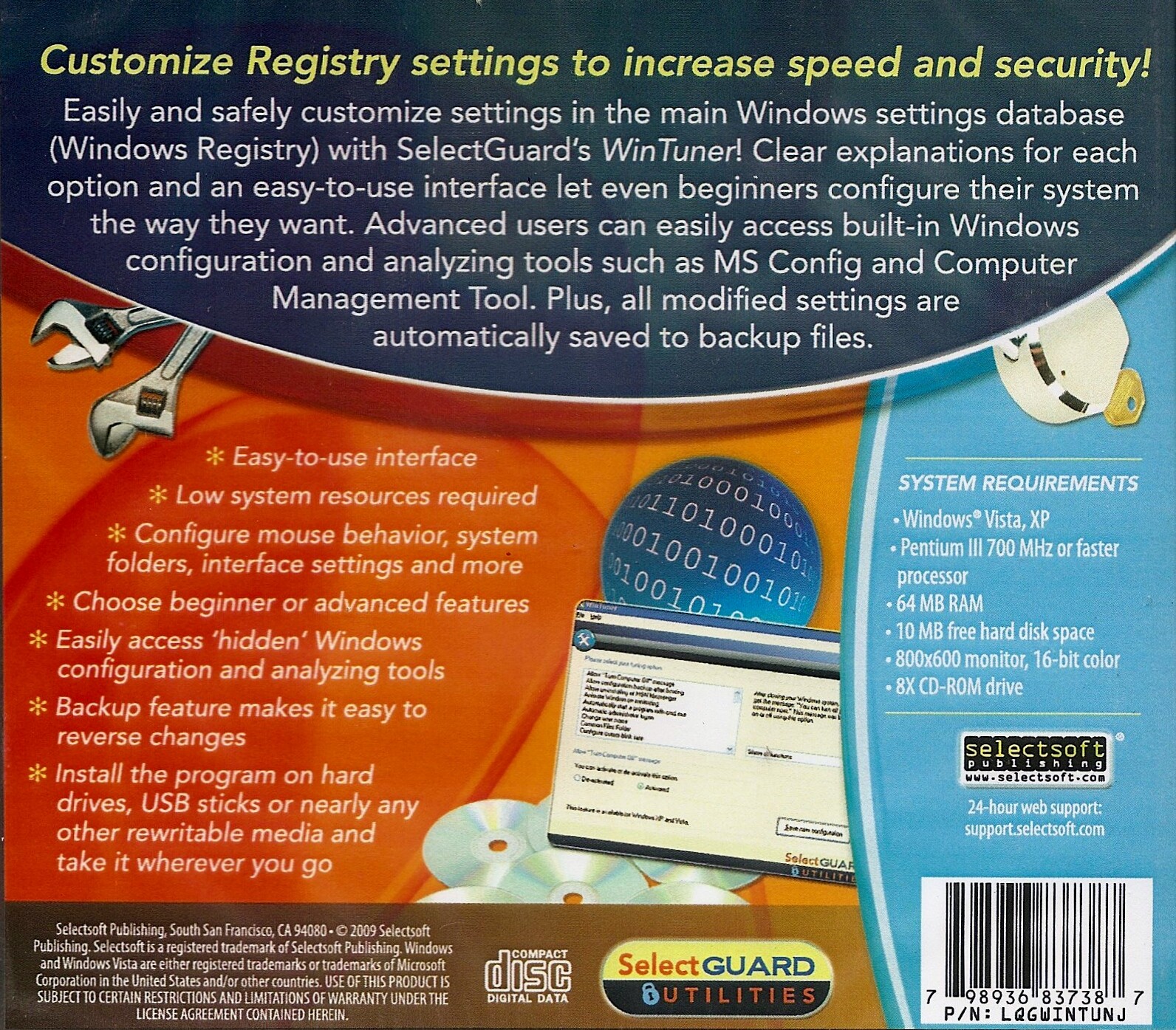SelectGuard Win Tuner * PC Windows 10 / 8 / 7 / Vista / XP * Brand New & Sealed