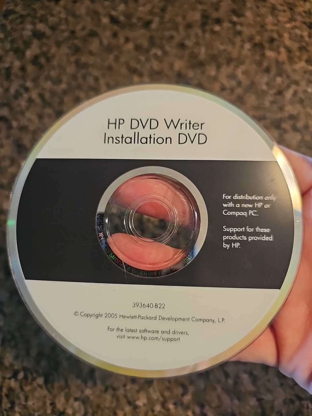 HP application and driver recovery cd 2004 Untested
