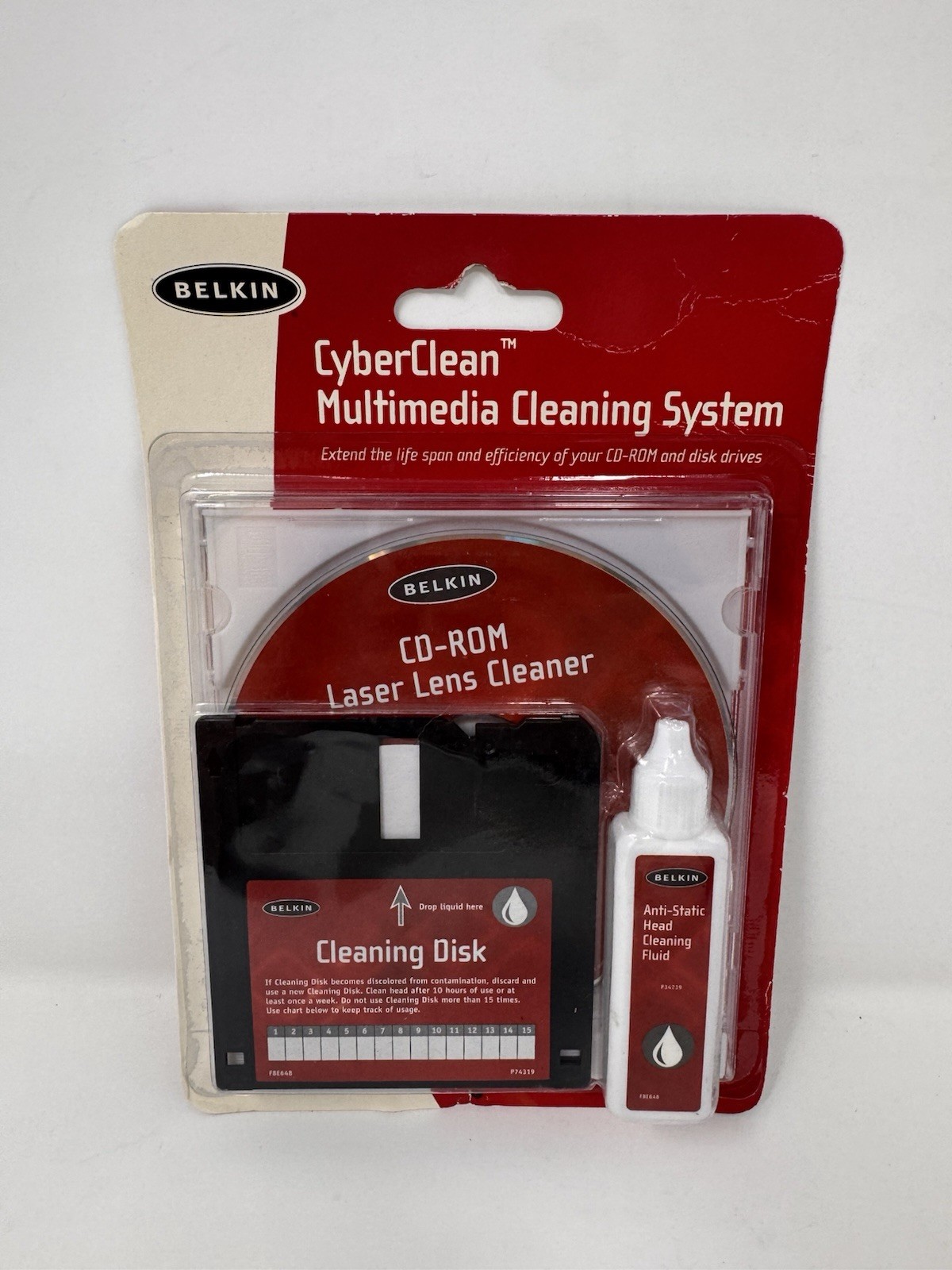 Belkin CyberClean Multimedia Cleaning System CD-ROM Laser Lens Cleaner