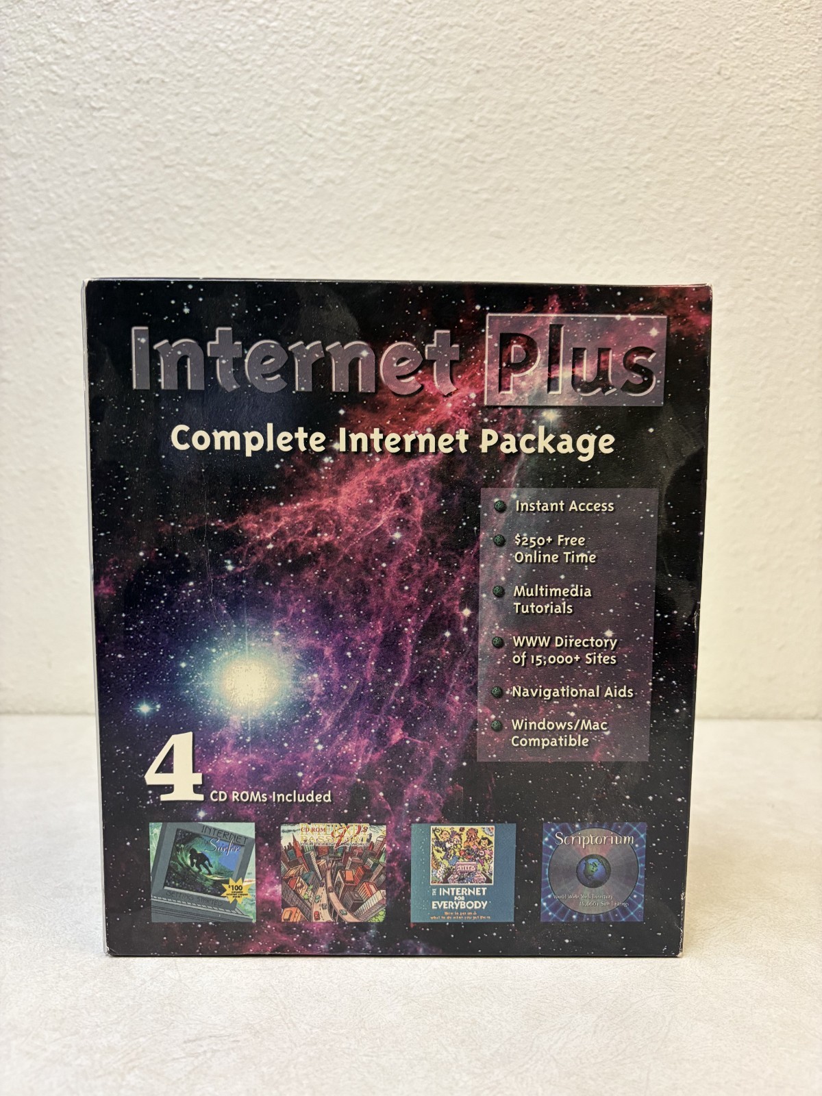 Internet Plus Sealed New Old Stock Vintage Complete Internet Package CD Roms