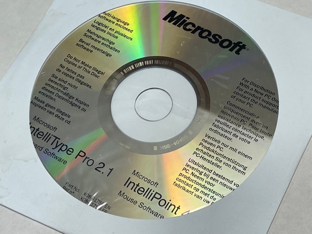 Microsoft IntelliType Pro 2.1 + IntelliPoint 4.1 Software Driver Cd Windows
