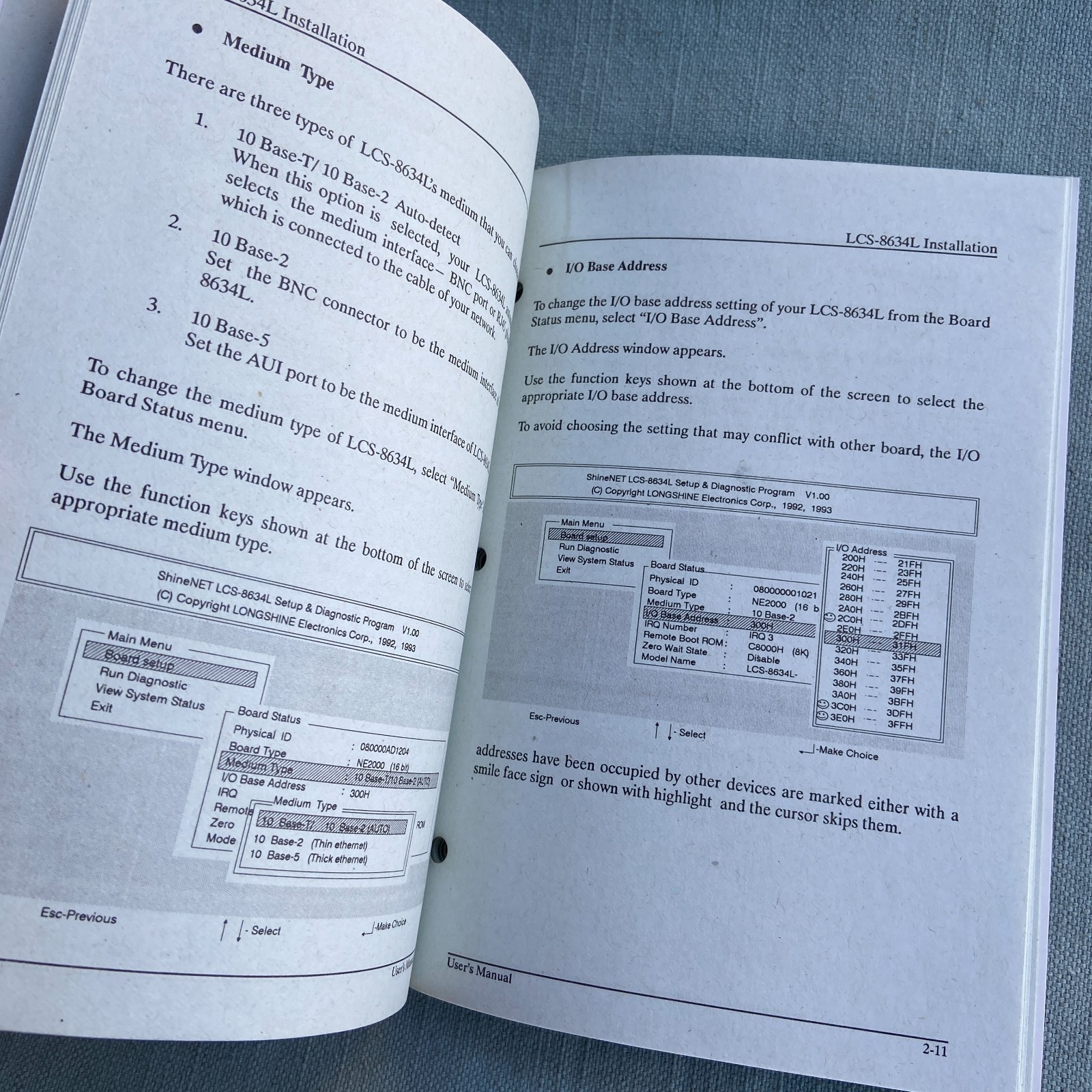 Computer Software Drivers Longshine LAN Network Card Manual Ver 5.00 2.08 SCO Un