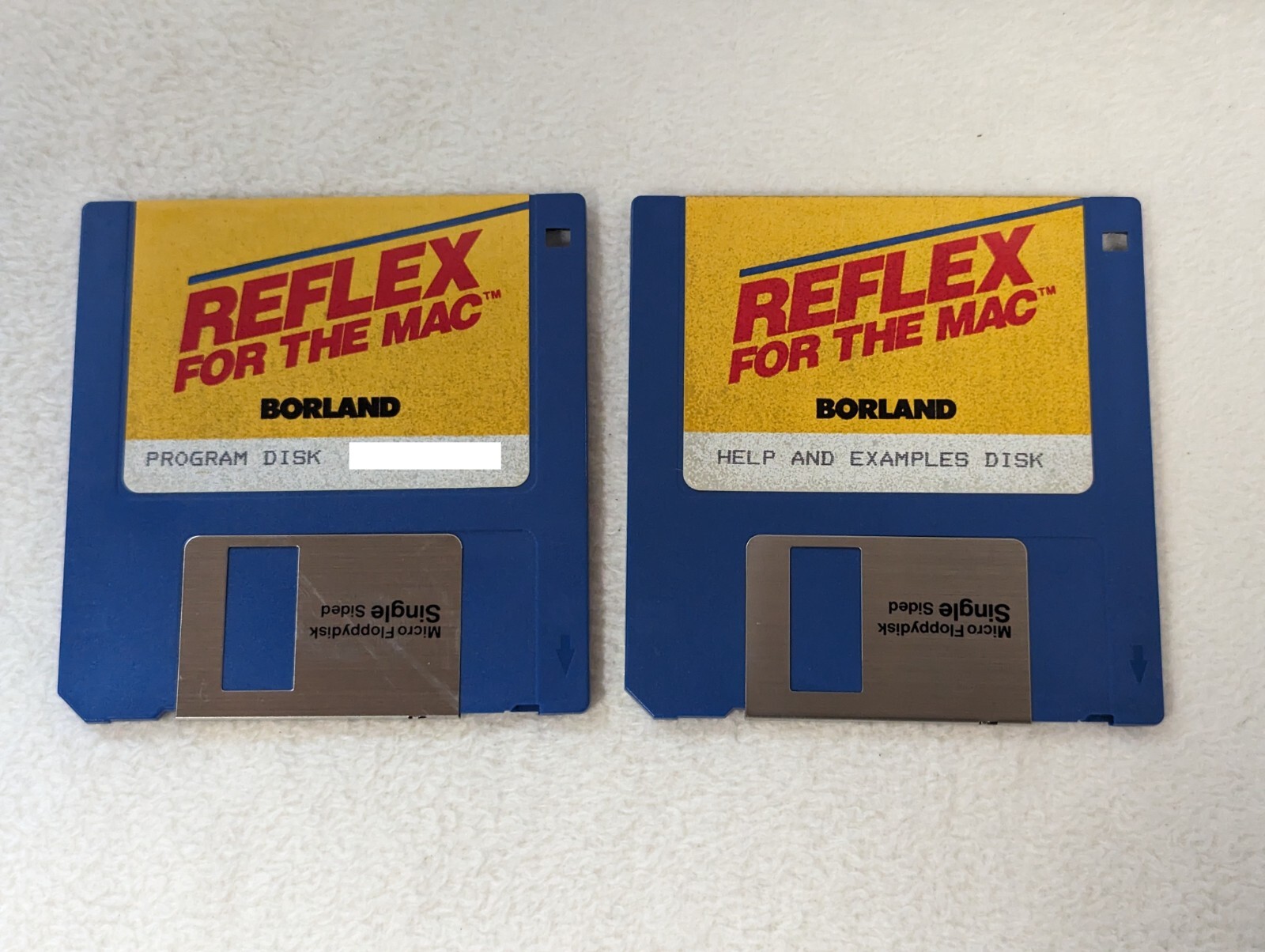 Borland Reflex For The Mac Program 3.5” Floppy Disks Vintage 1986