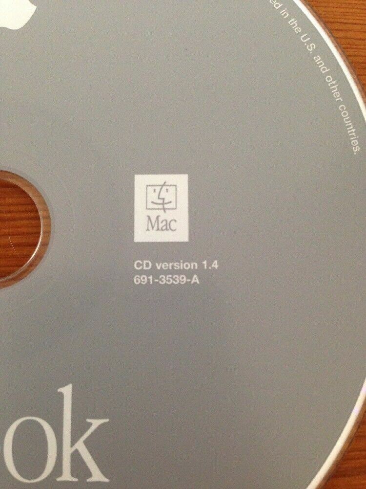 Vintage 2002 Mac Applications 1.4 CD Disc iBook Software Install Macintosh