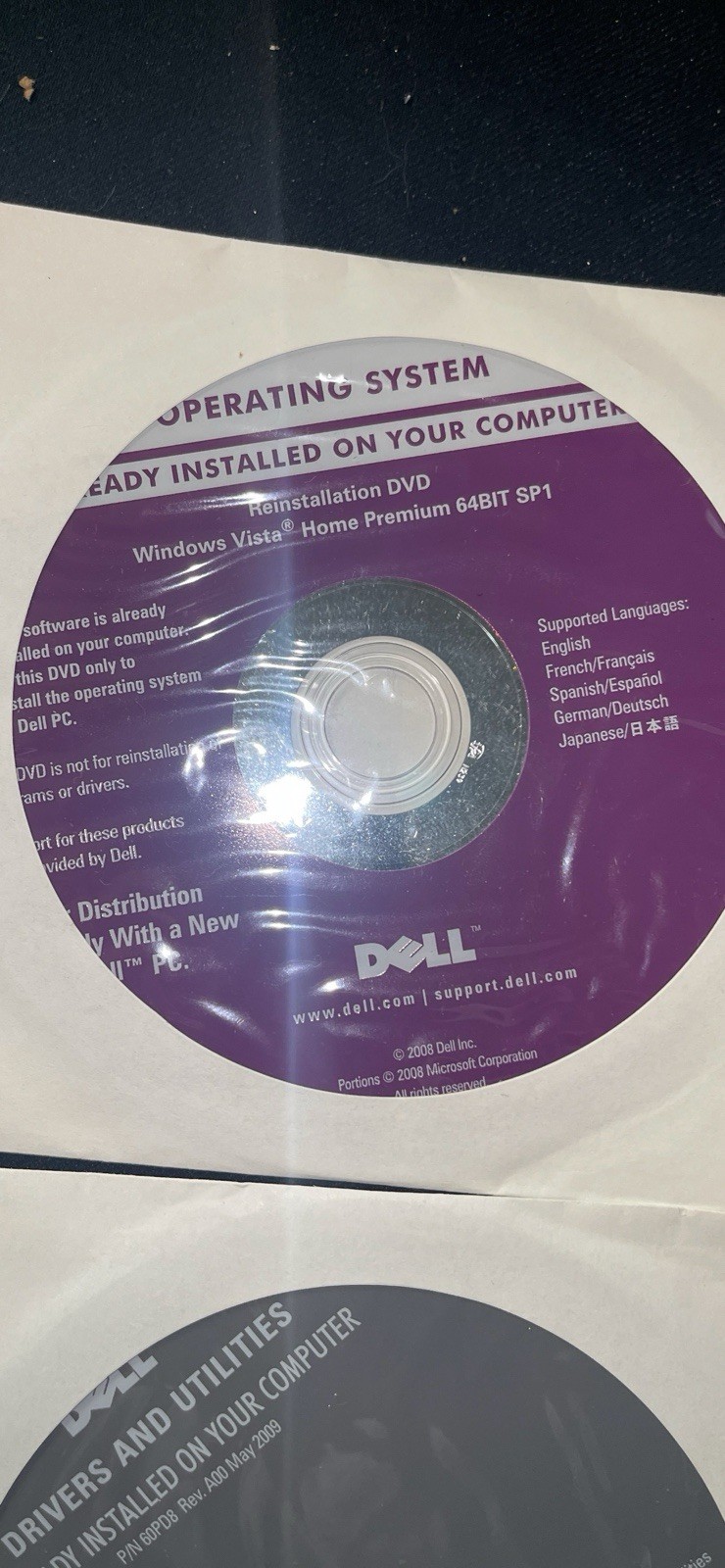 Lot of 4 Install Discs 2009 Dell Inspiron Dell Studio Drivers & More Software