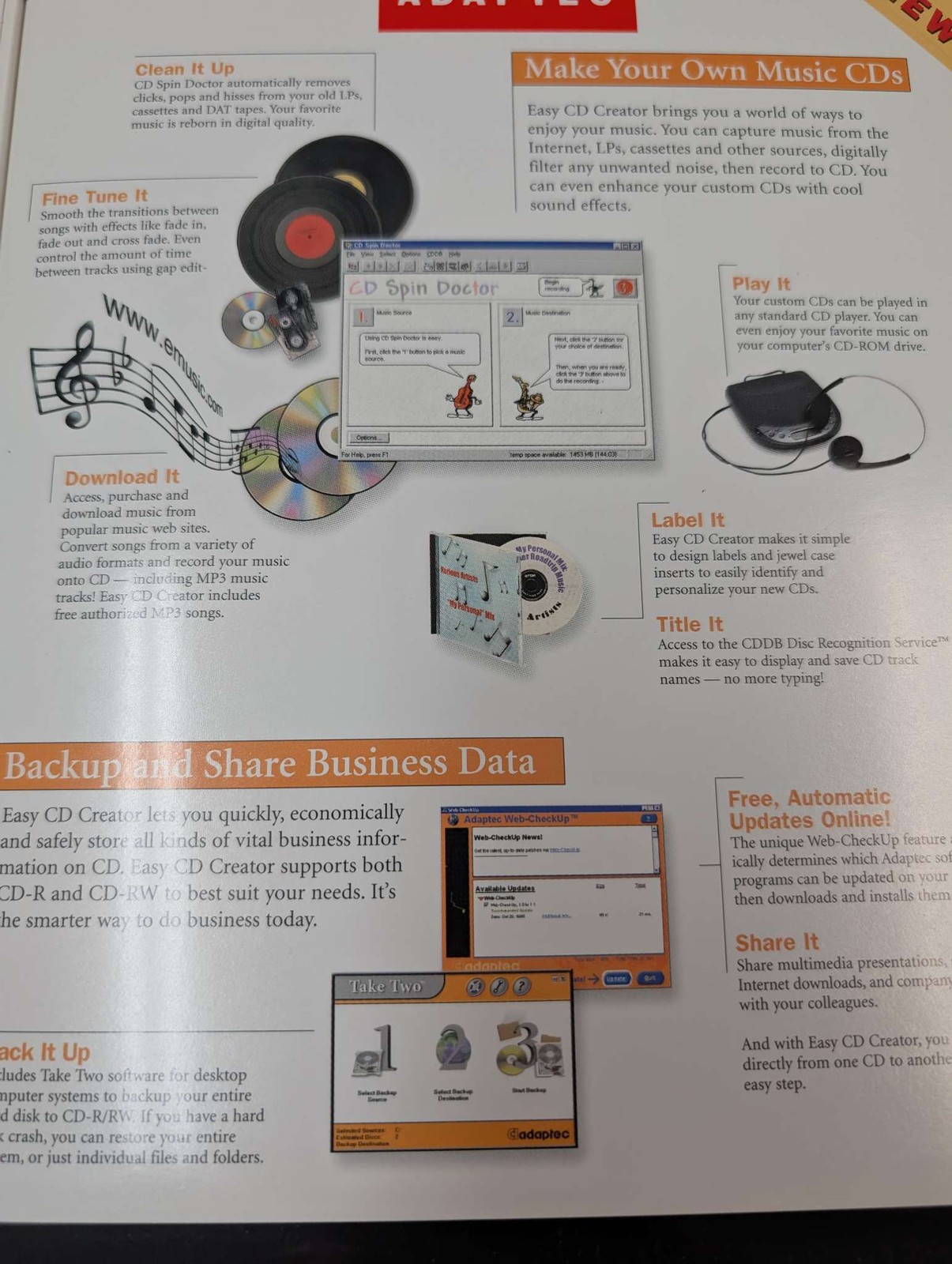 Adaptec Easy CD Creator 4 Deluxe Music Data Photo Video Software