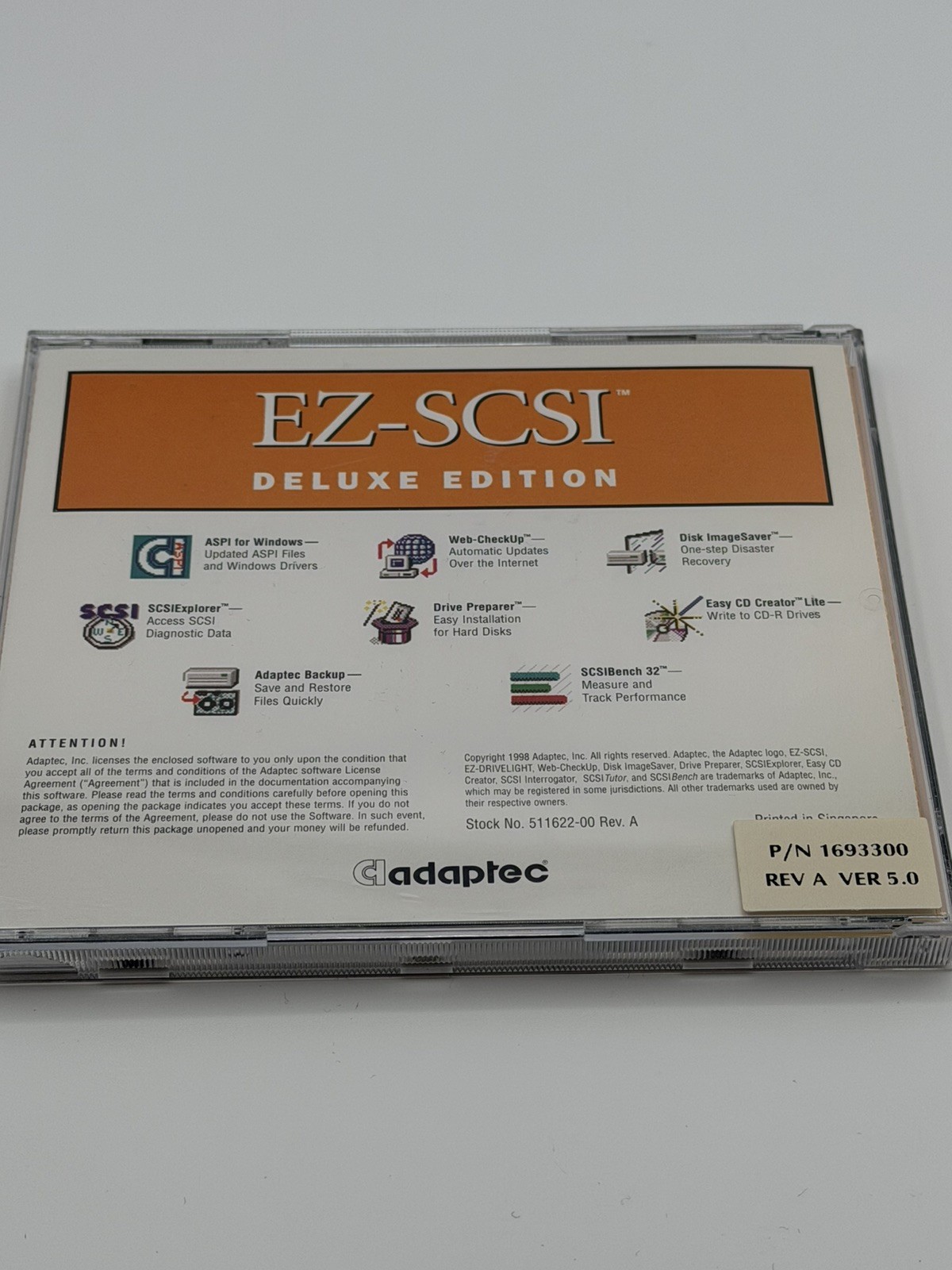 Adaptec EZ-SCSI Deluxe Edition CD-ROM v5.0 1998
