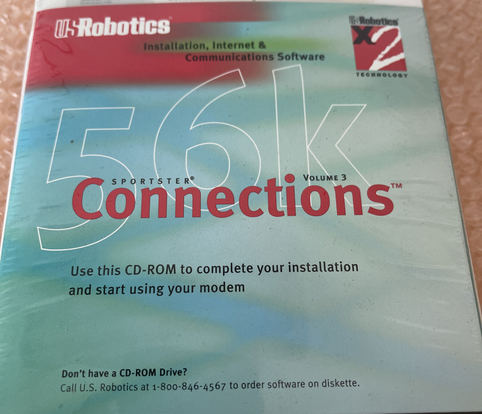 BEAND NEW- U.S. Robotics 56k Sportster Connections Volume 3 Installation Softwar