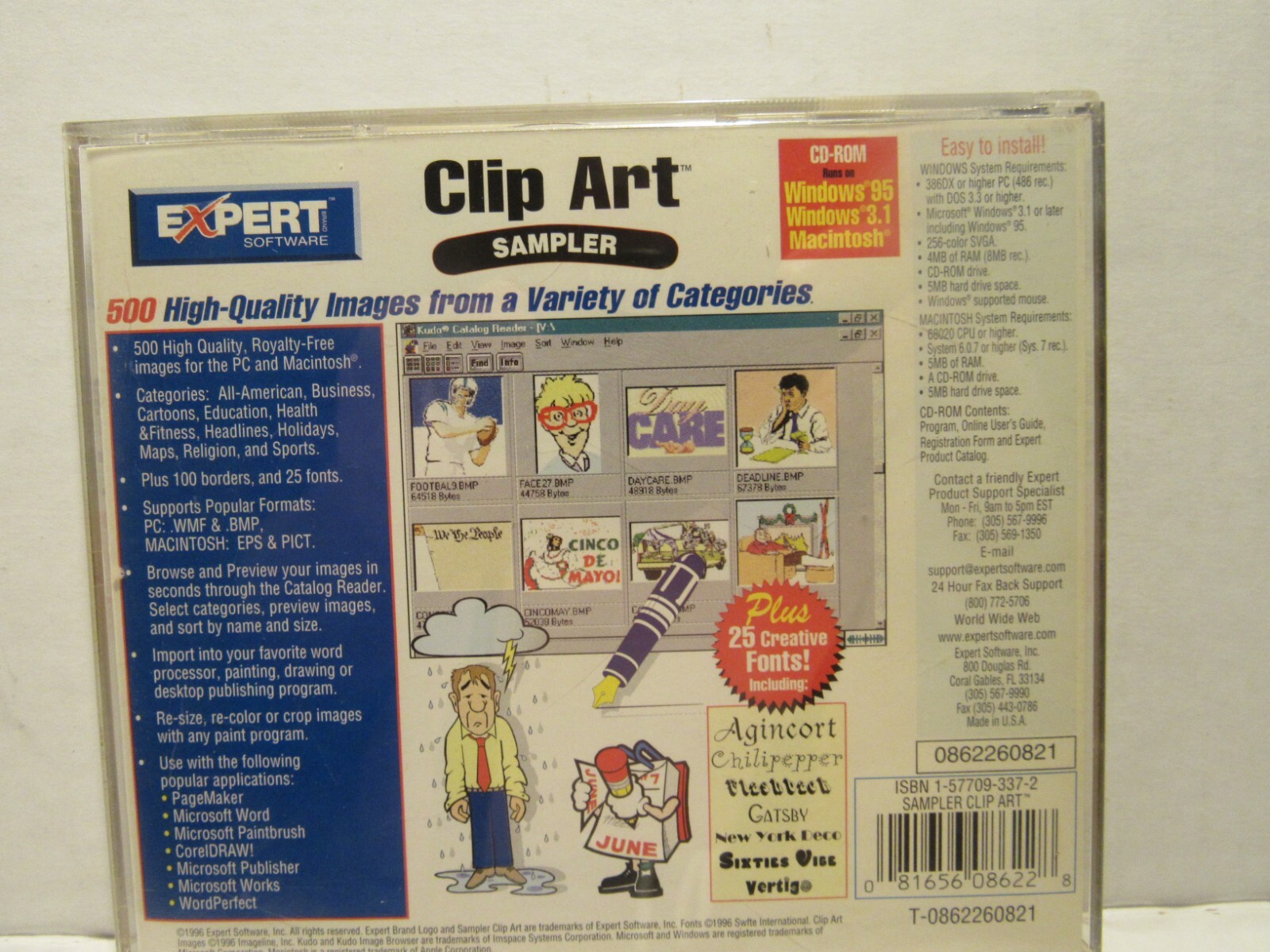 Vintage – EXPERT Clip Art CD-ROM Computer Software – Drivers Utilities *SAMPLER*