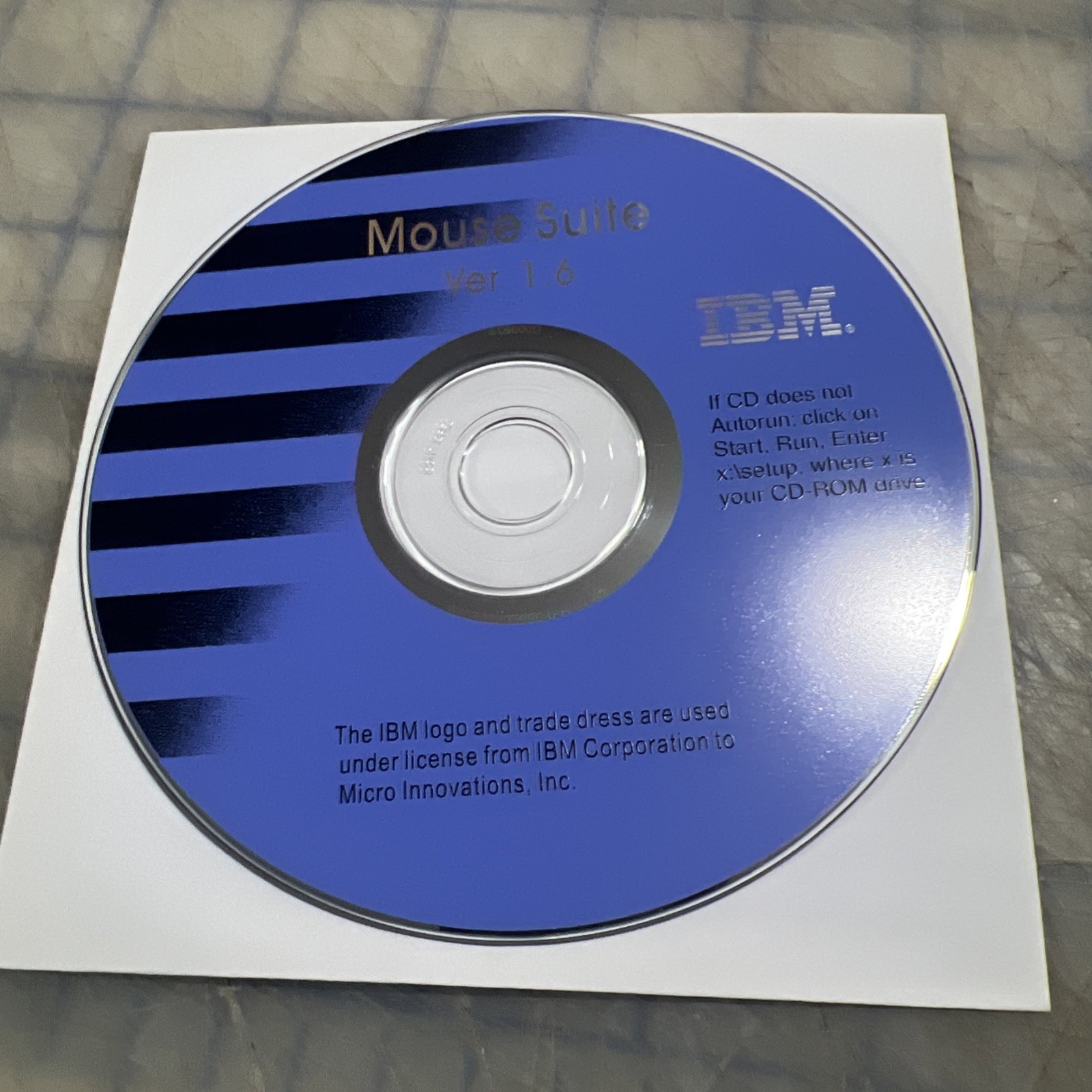 IBM Mouse Suite Ver 1.6 CD-Rom And User Manuals Win 98/Win ME Software CD