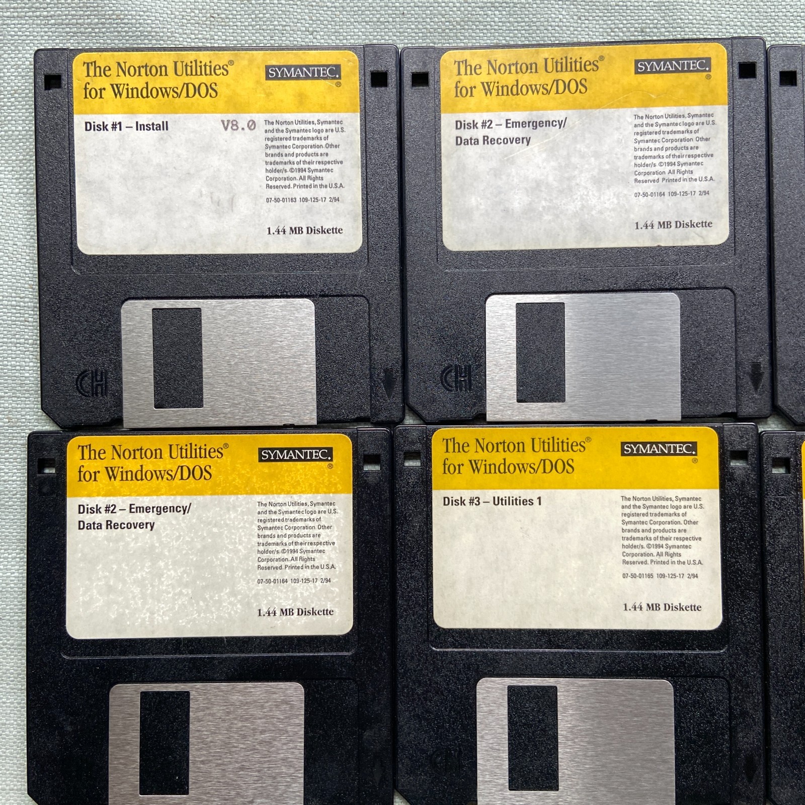 Vintage Software Lot 3.5” Norton Utilities 8.0 Symantec Quicken 5.0 DOS 1994 Win