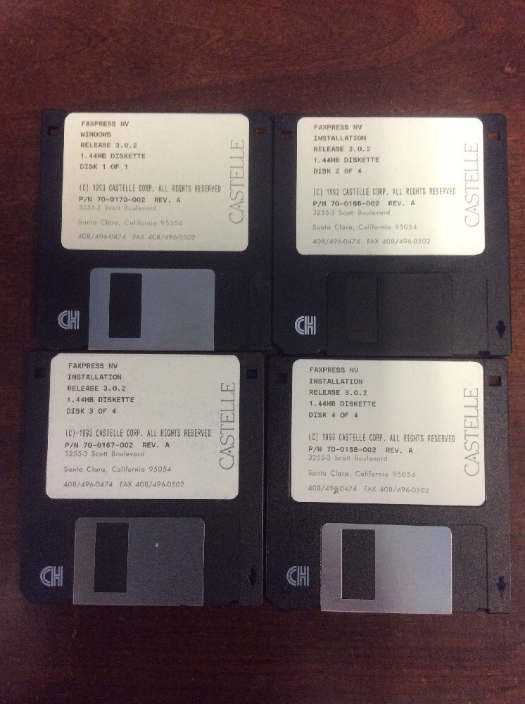 Faxpress NV Installation Release 3.0.2 (1993, 3.5″ Floppy Disk,Castelle Corp)