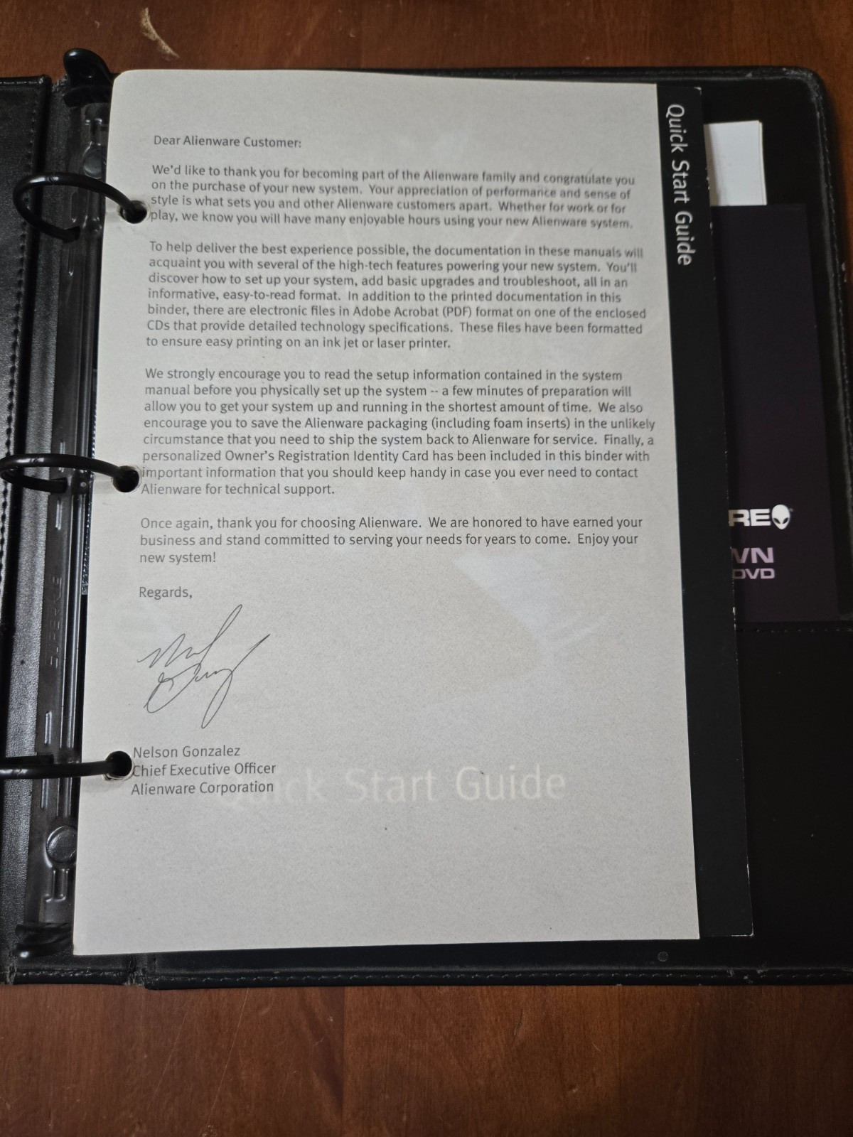 Vintage Alienware m9700a Computer Manual & Software Bundle in Binder – Read