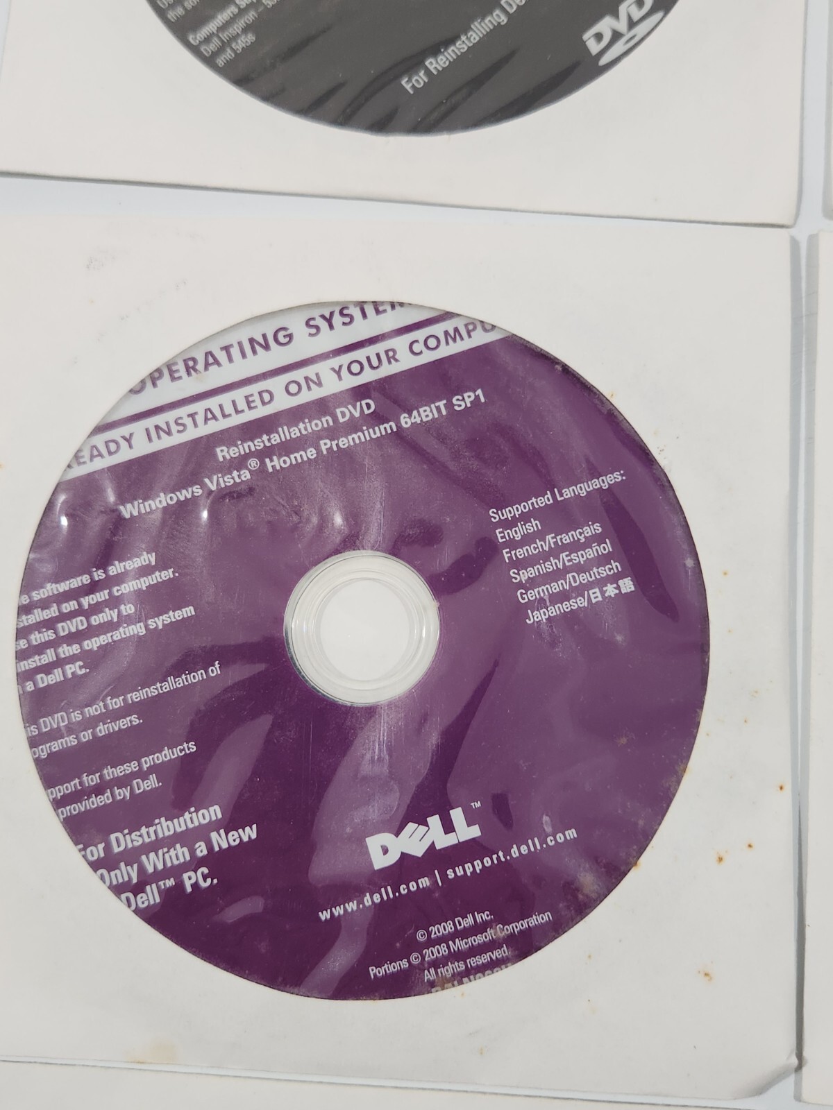 Dell Inspiron 1012 Drivers Utility Reinstall Disk, Works 9, ROXIO, word Perfect