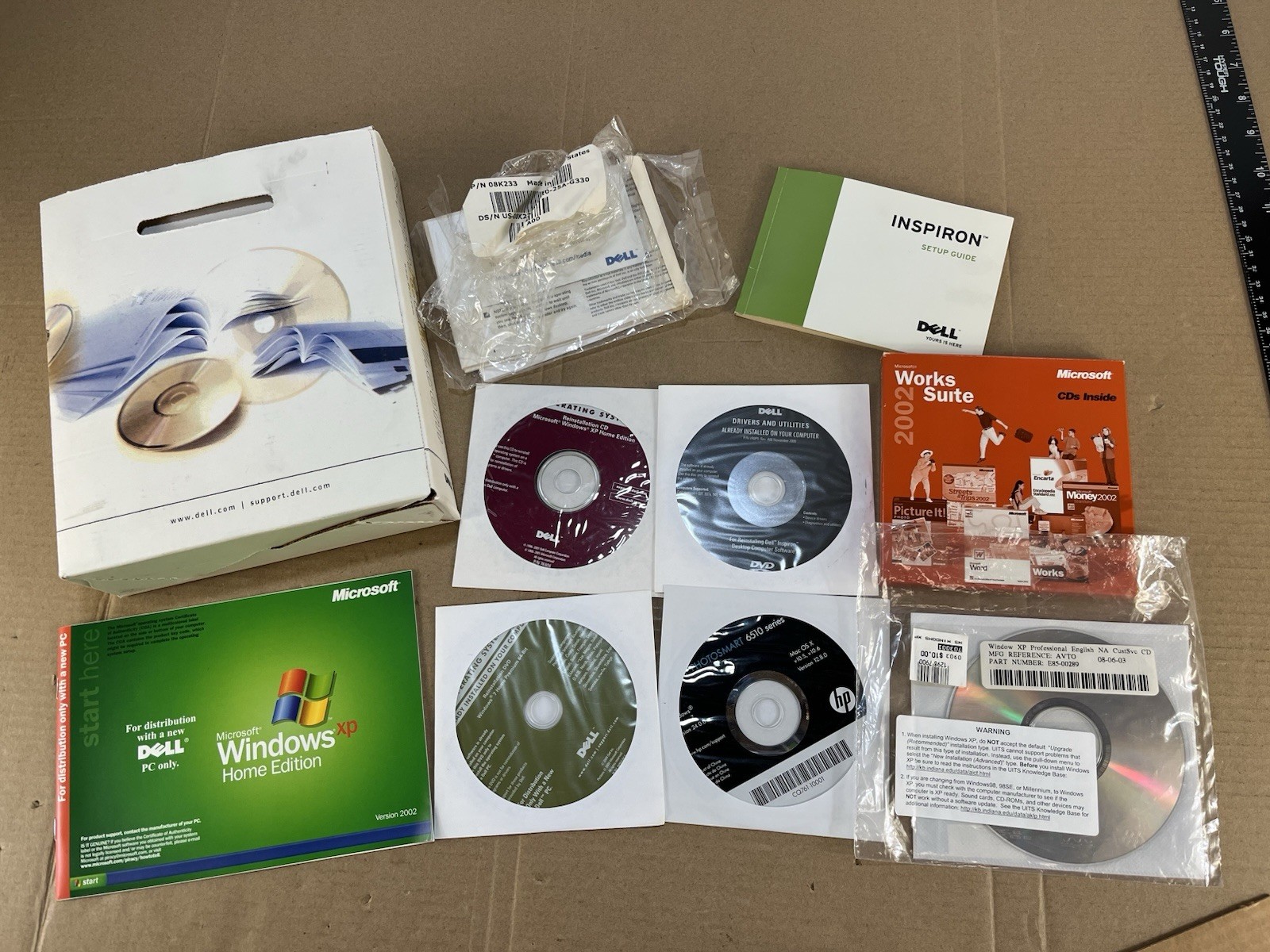 Dell Windows XP Operating System Installation CD’s Works Suite Software Vintage