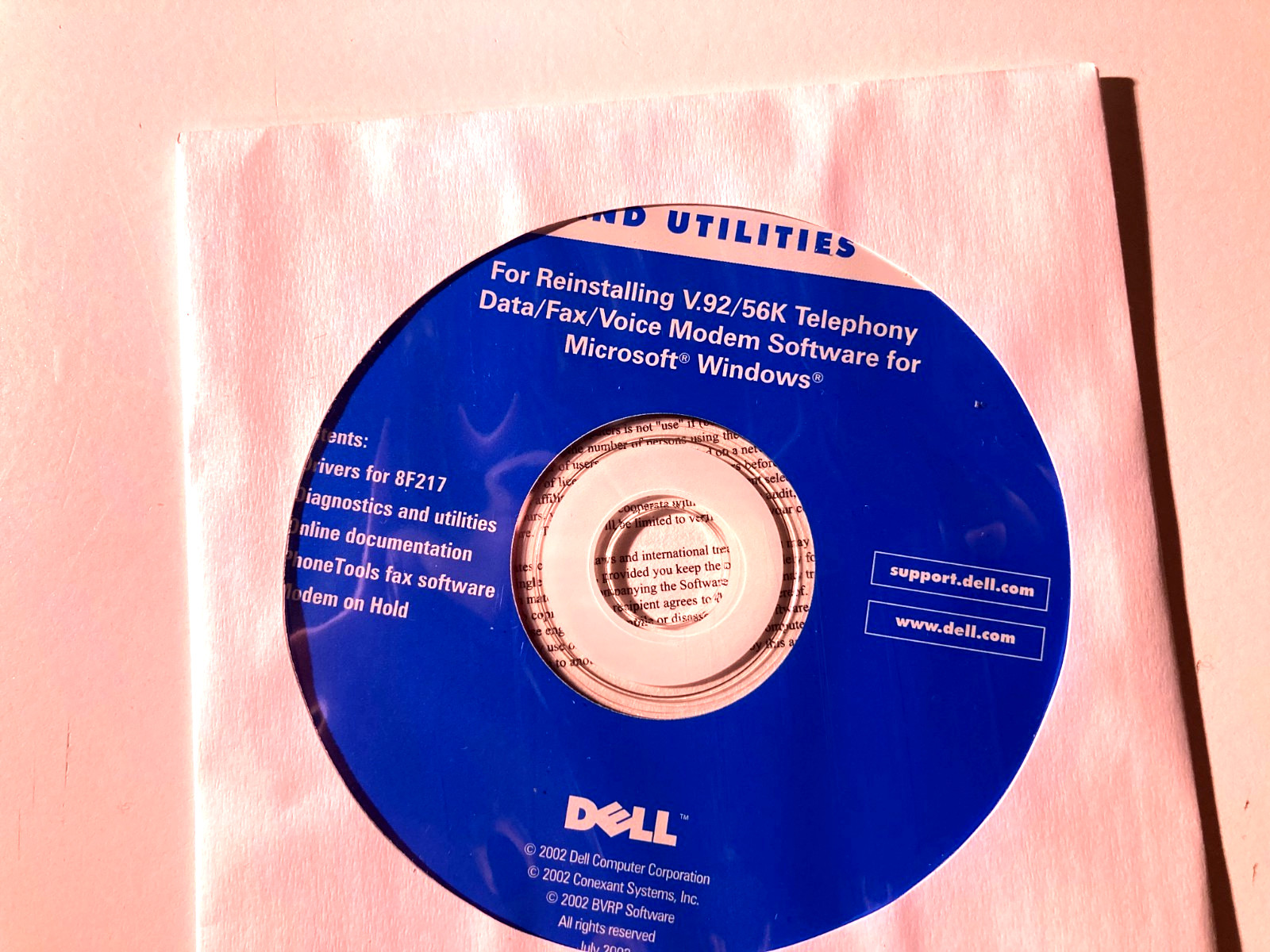 Six (6) – 2002 Dell Installation Discs; Drivers & Utilities; Roxio; CyberLink;