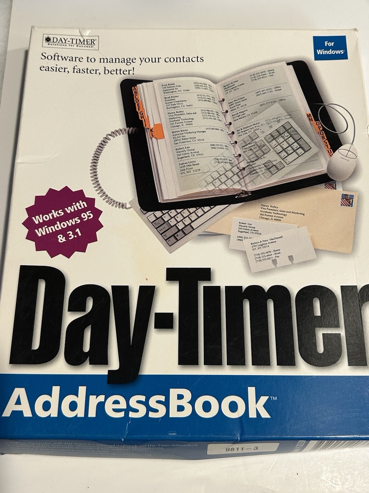 Vintage Day-Timer Organizer Address Book Windows 95 3.1 3.5 Floppy NEW Disk NOS